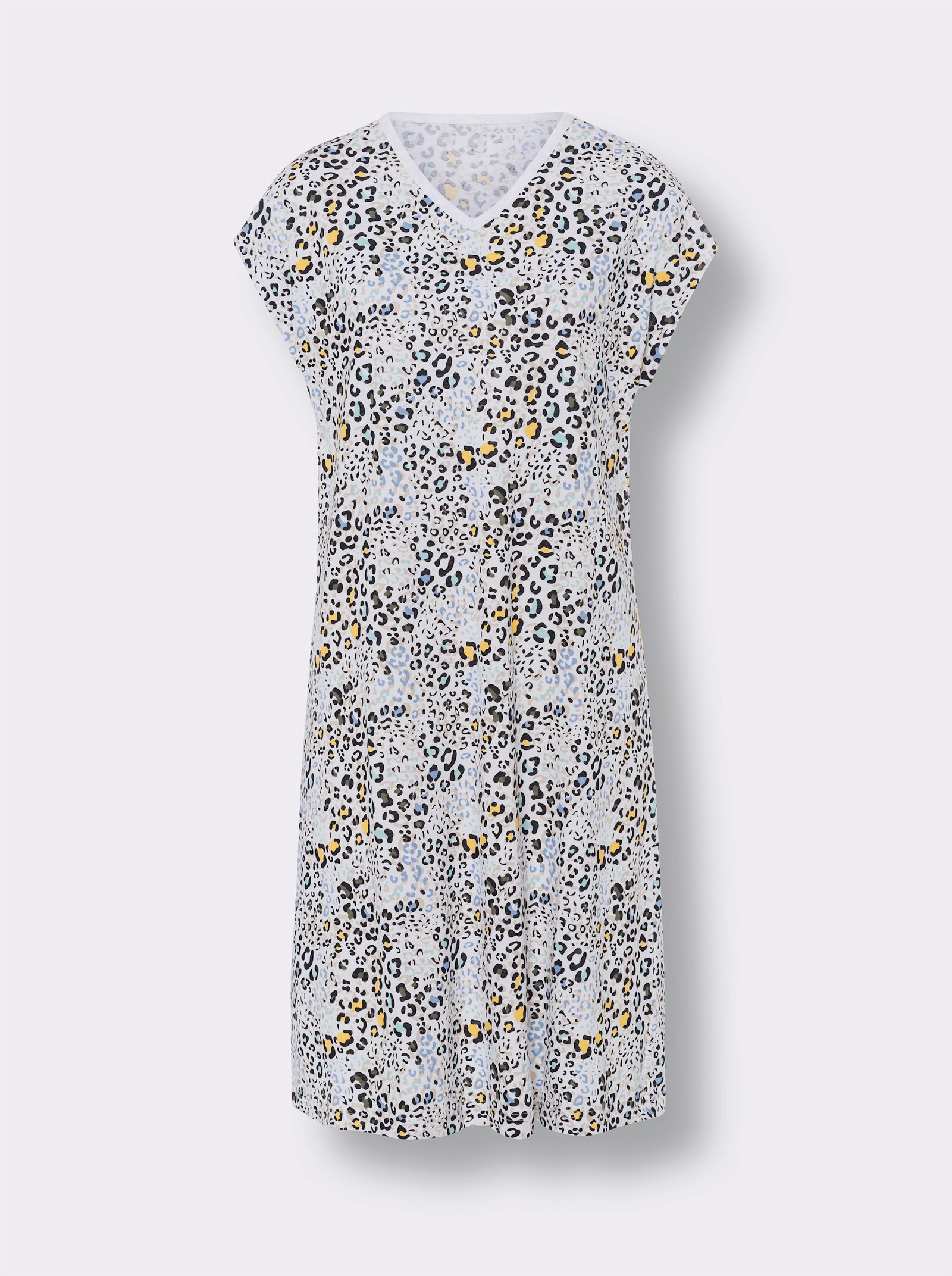 Nočná košeľa s leopardím vzorom - biela potlač