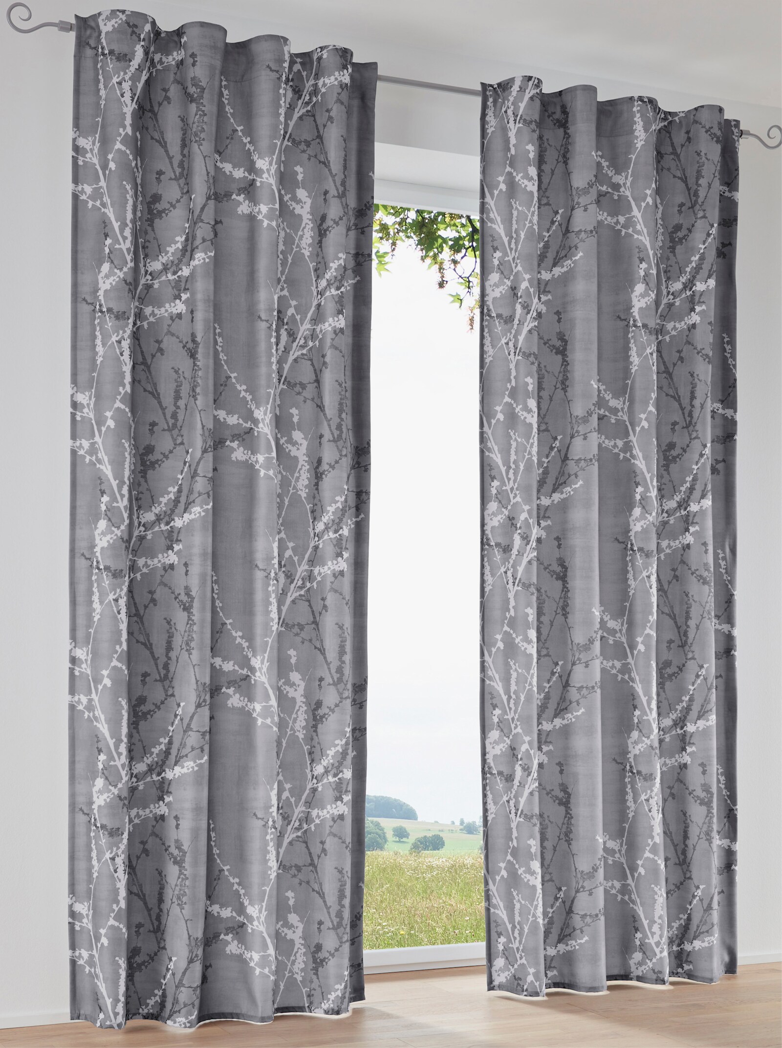 heine home Thermo-Vorhang - grau