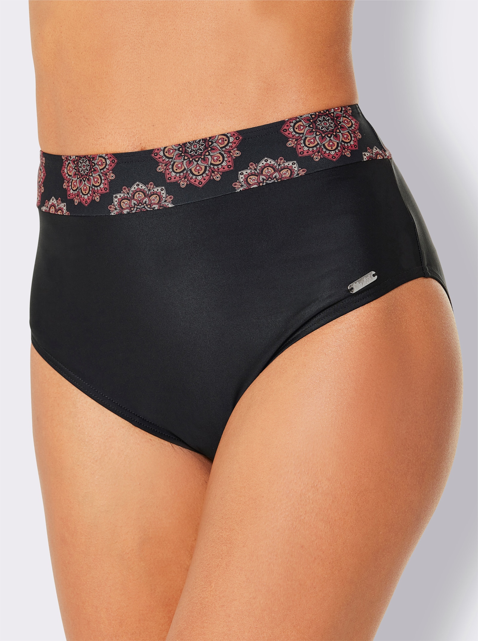 feel good Bikini-Slip im Druck-Dessin - schwarz