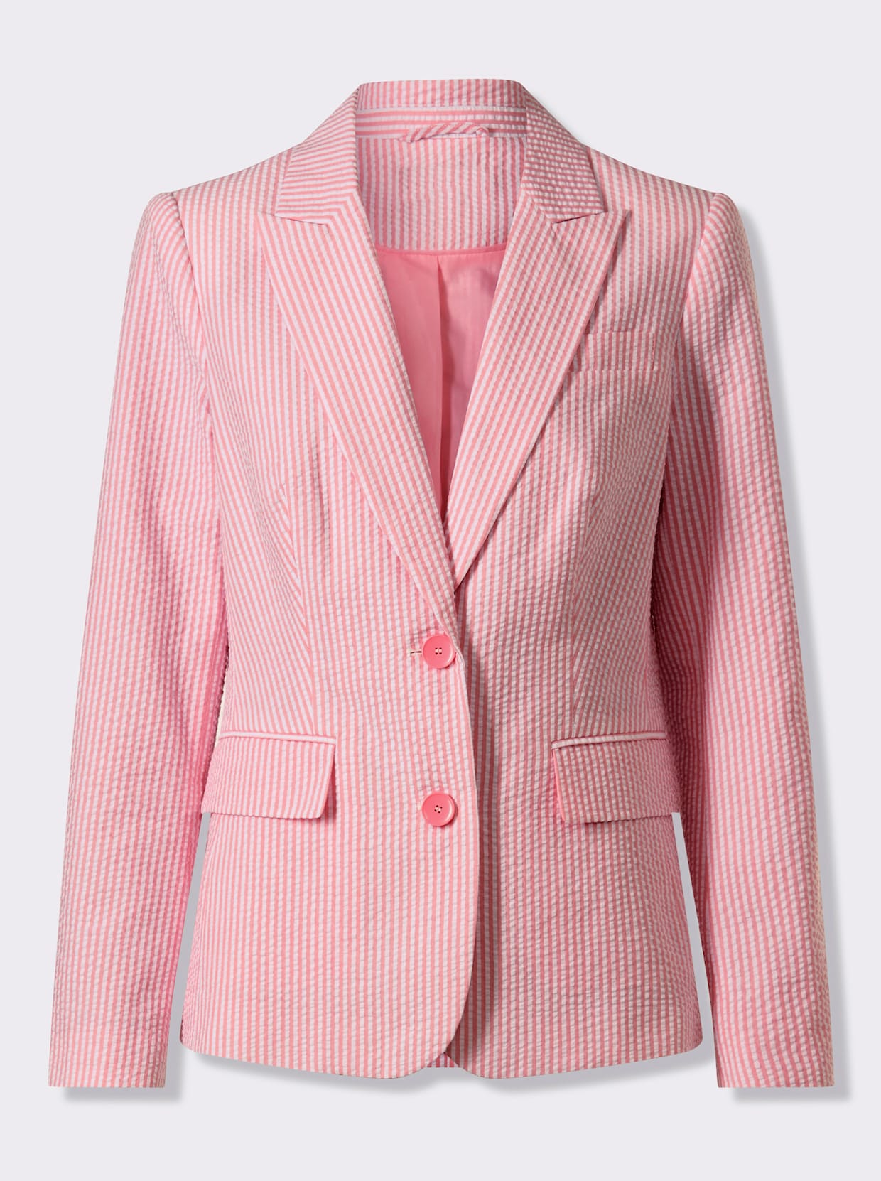 heine Blazer - flamingo-weiss-gestreift