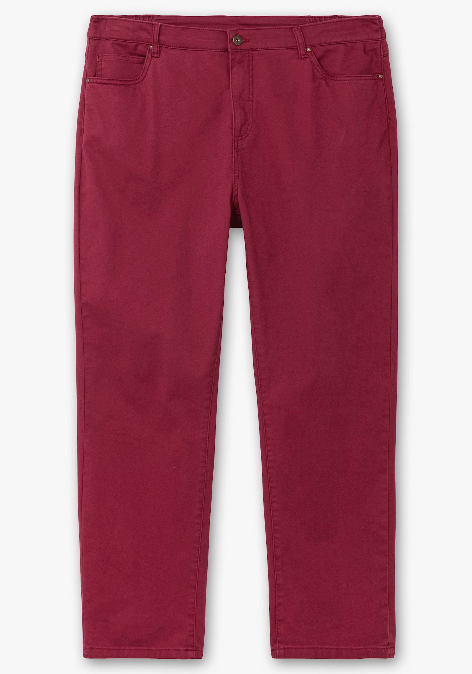 5-Pocket-Hose mit seitlichem Dehnbund - bordeaux