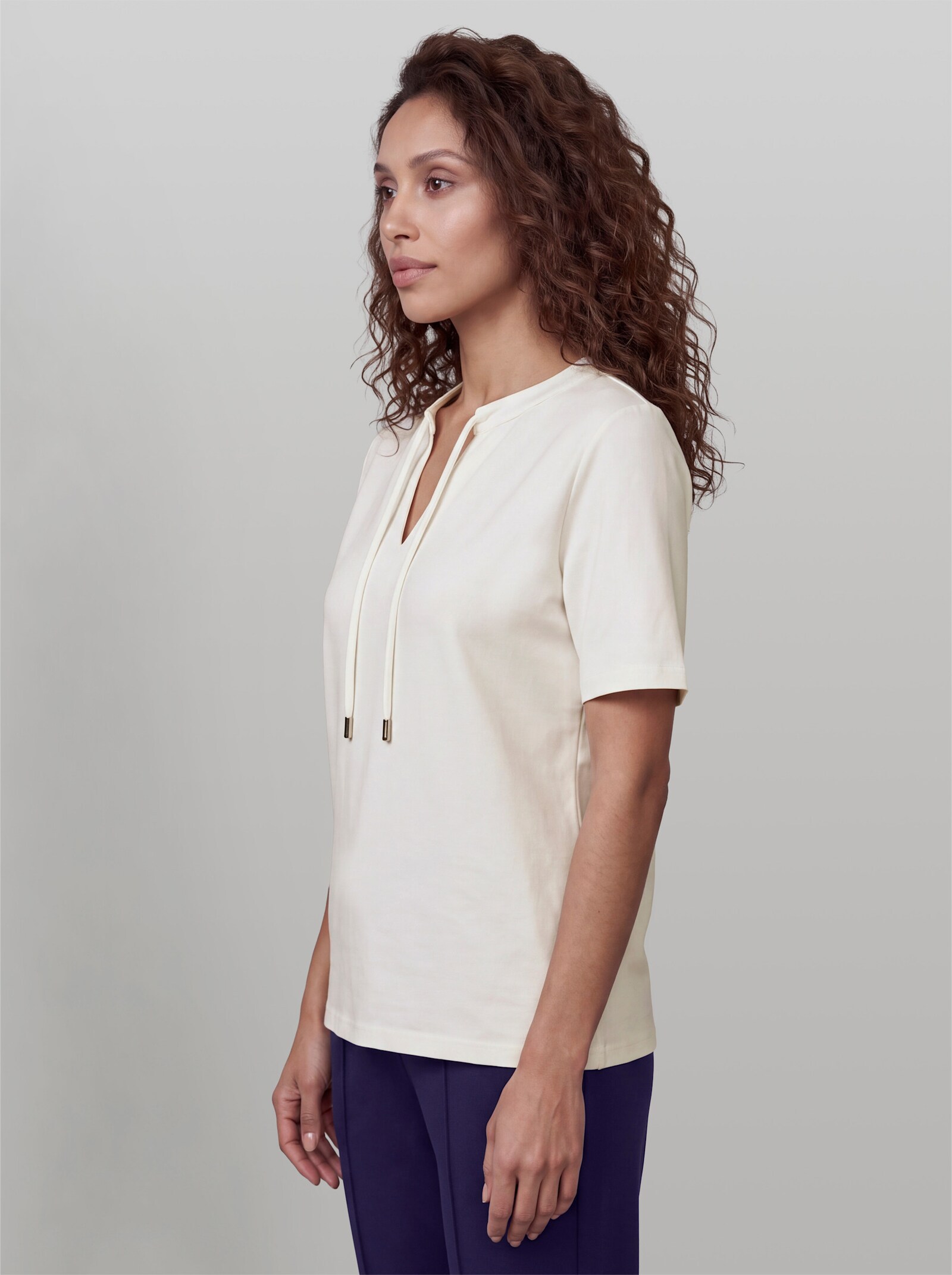 heine Shirt mit Bindeband - ecru