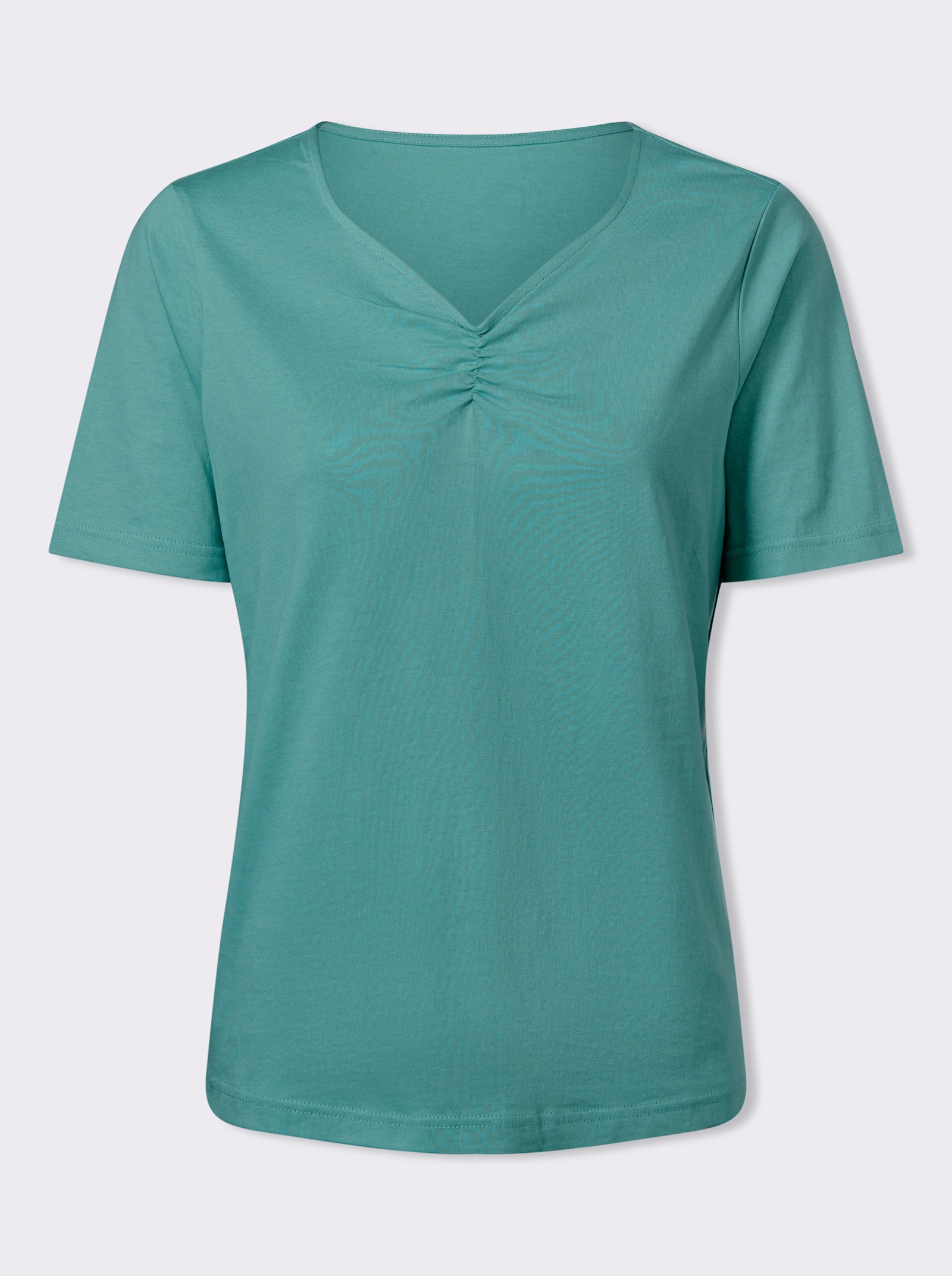 Tričko, kr.ruk., srd. výstrih - oceánová