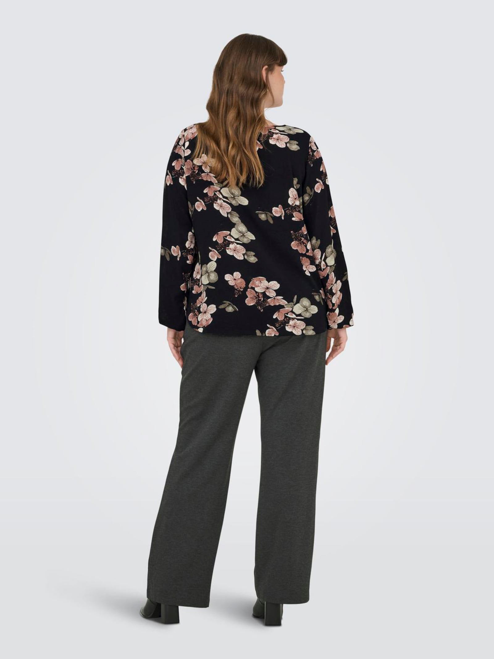 ONLY CARMAKOMA Blusenshirt - black aop:noos autumn blooming