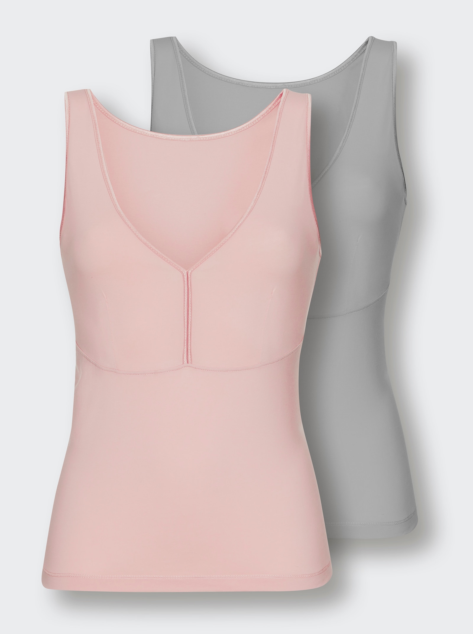 wäschepur BH-Hemd - puder + hellgrau