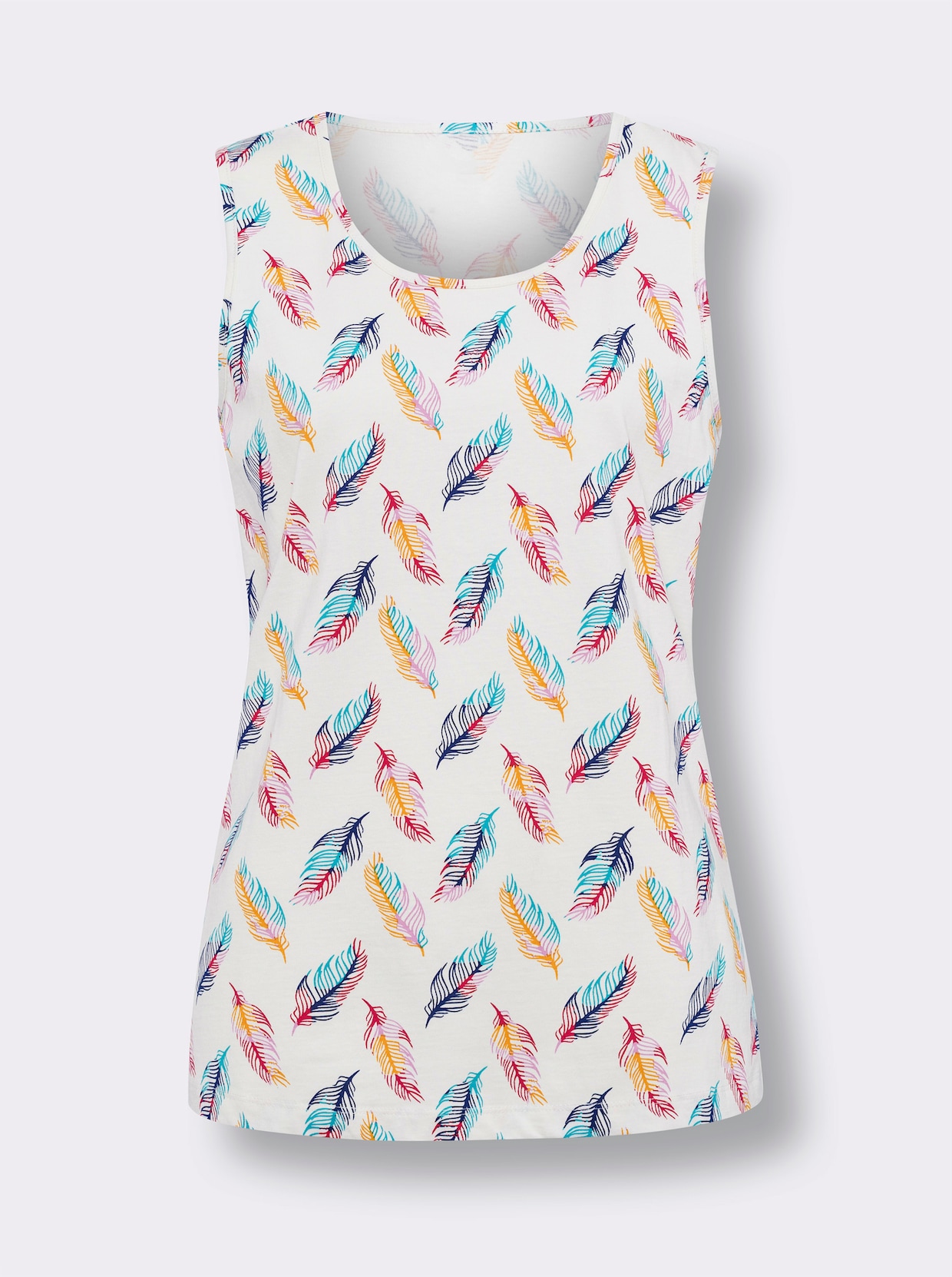 Shirttop - ecru/pink bedrukt