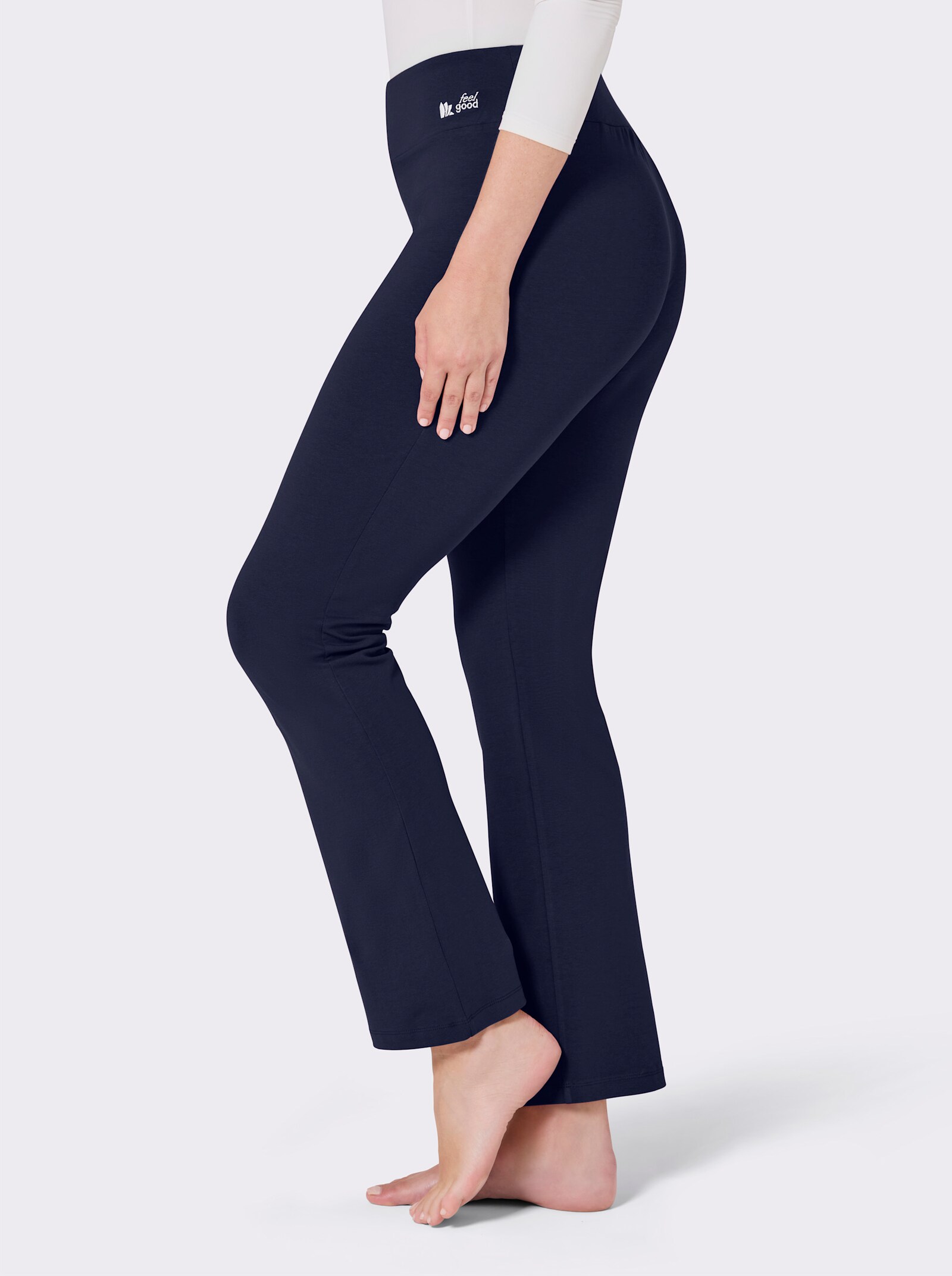 feel good Dehnbund-Hose mit Stretch - marine