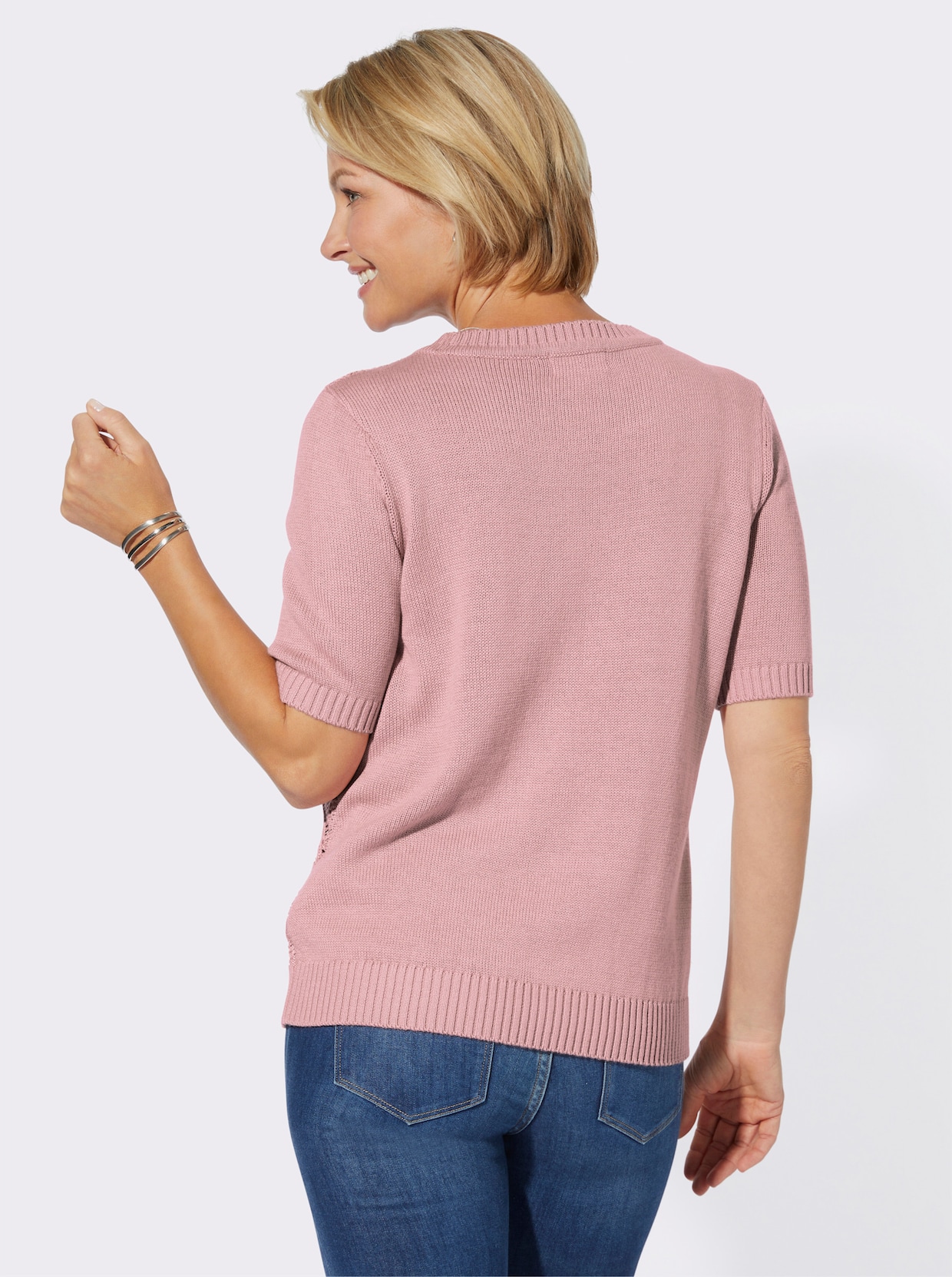 Pullover met korte mouwen - hortensia
