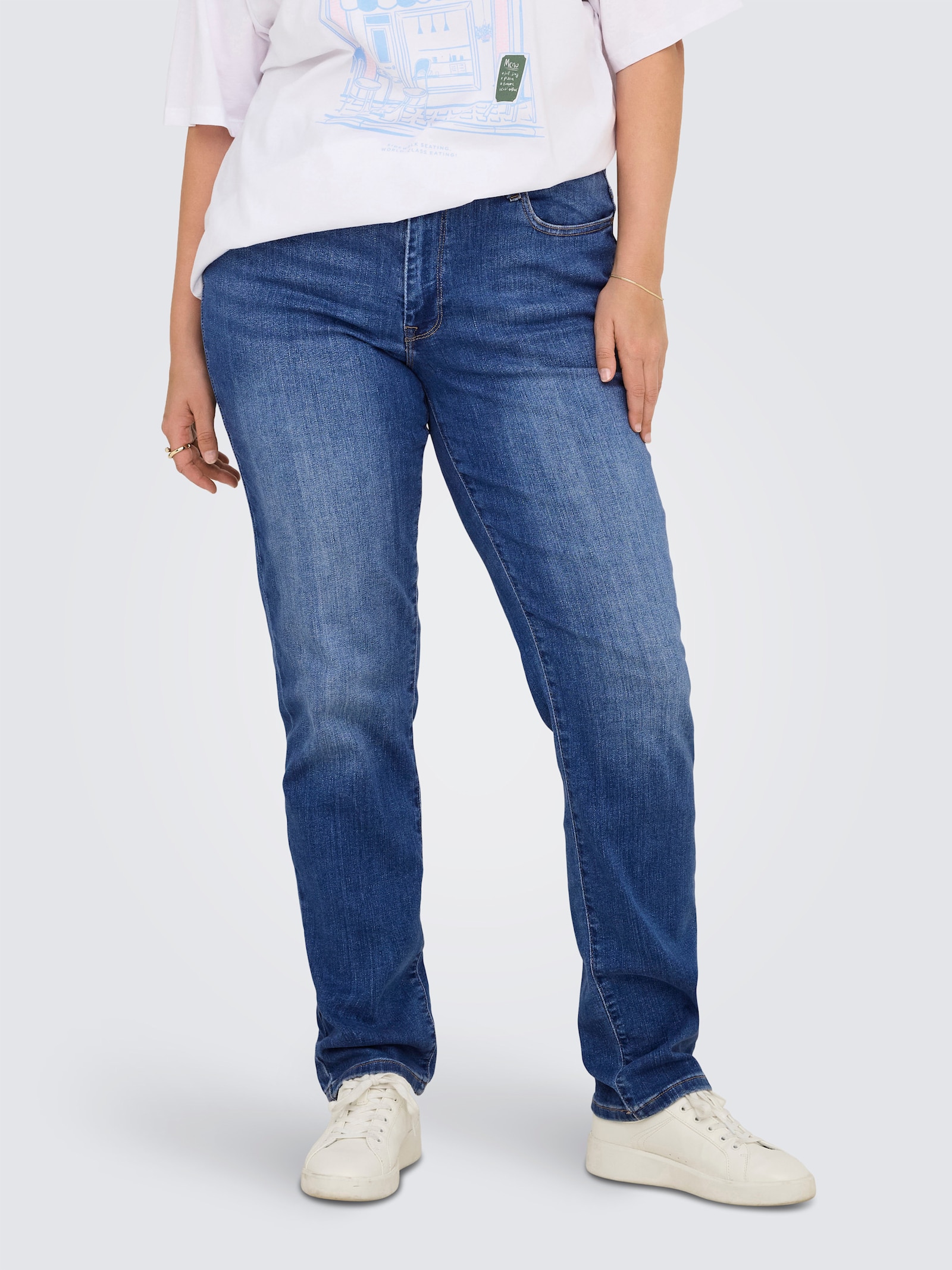 ONLY CARMAKOMA Slim-fit-Jeans - medium blue denim