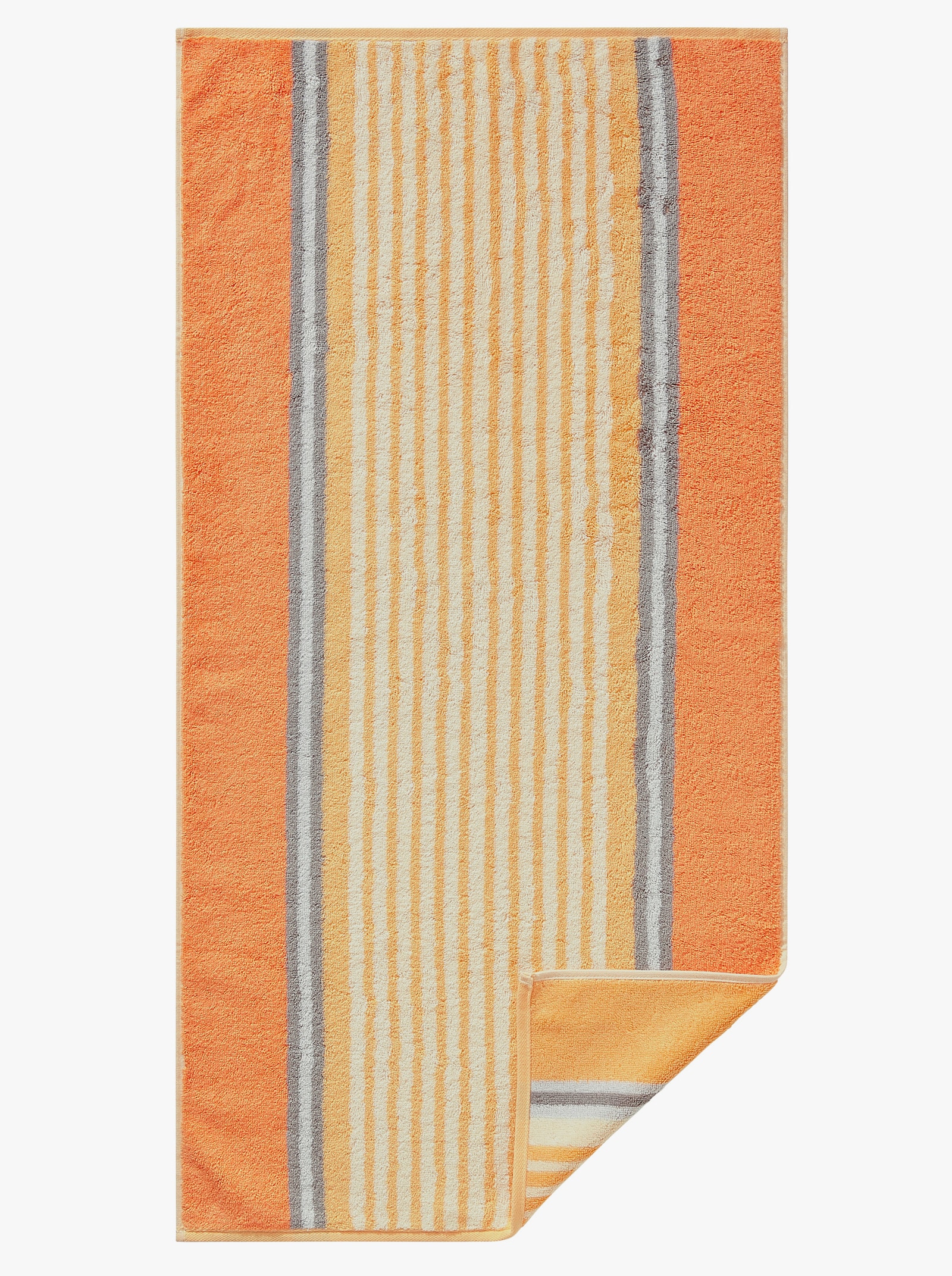 Cawö Handtuch - apricot-gestreift