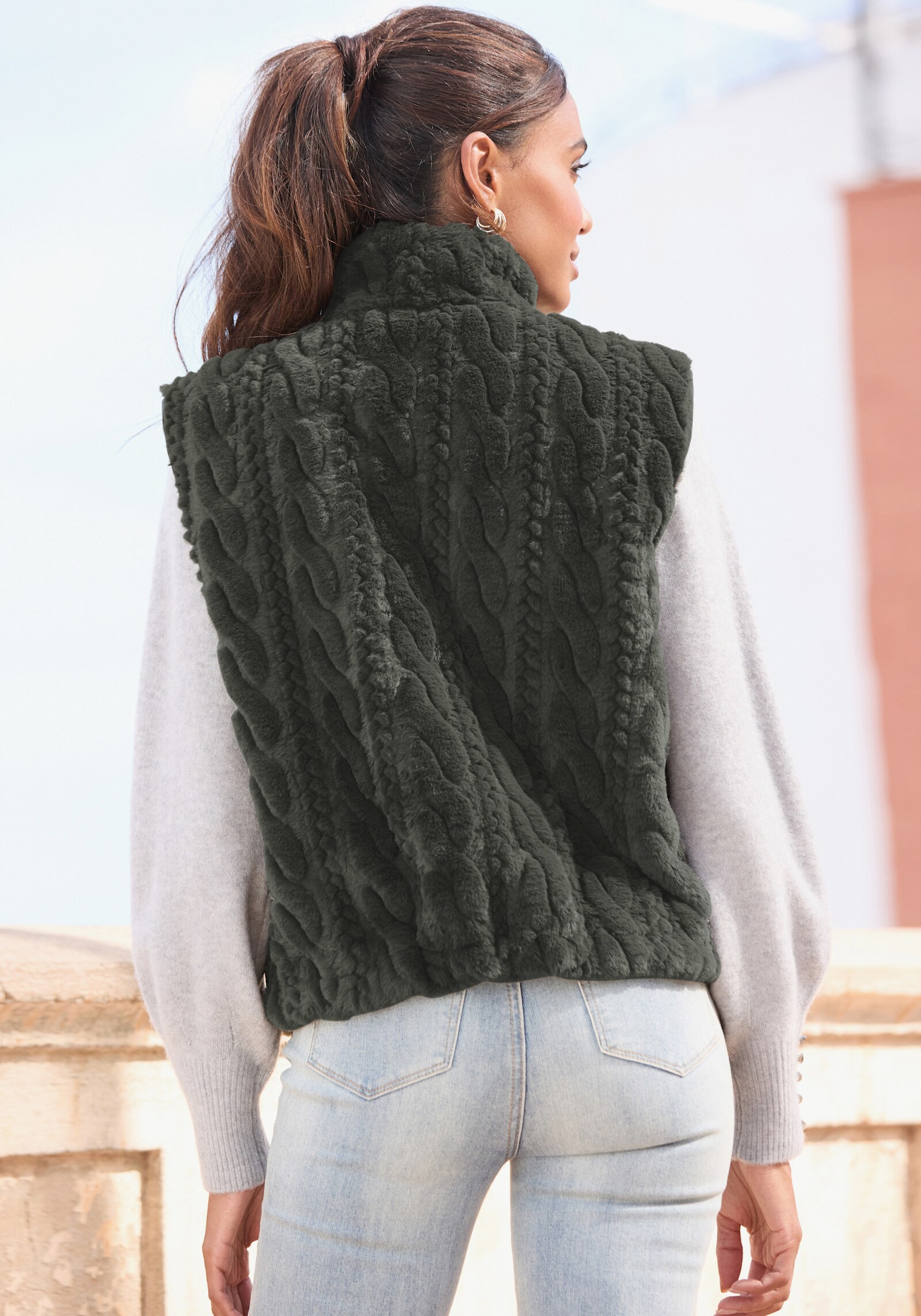 LASCANA Wendeweste - dunkelgrün