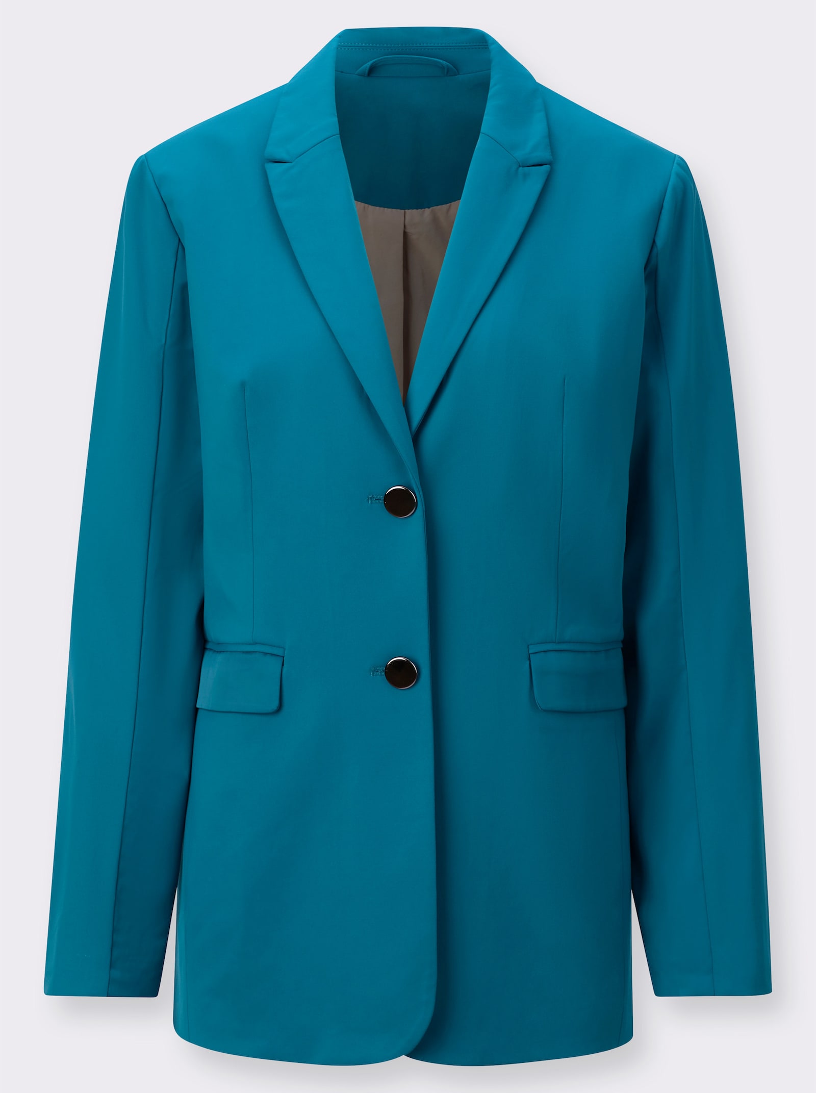 Jerseyblazer mit Schulterpolstern - aquapetrol