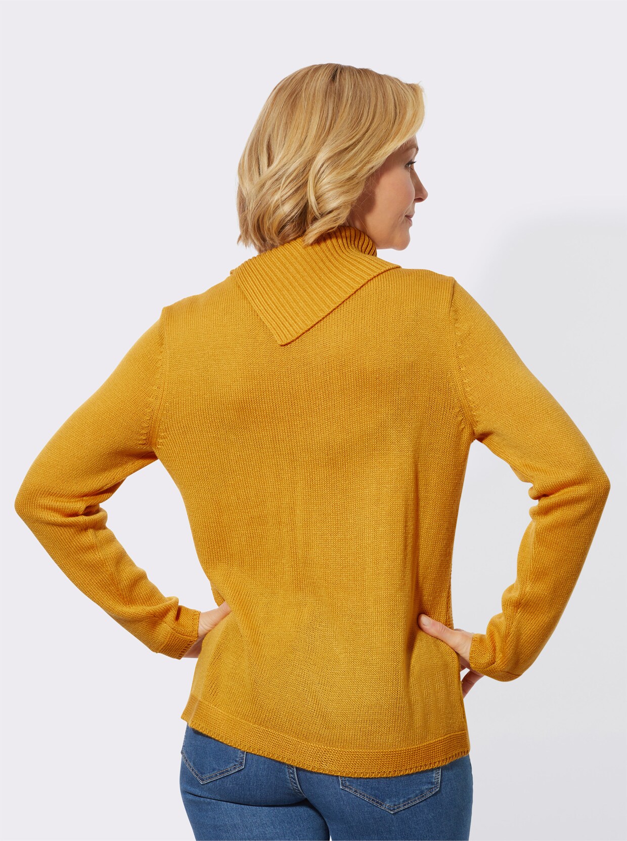 Gebreide pullover - oker