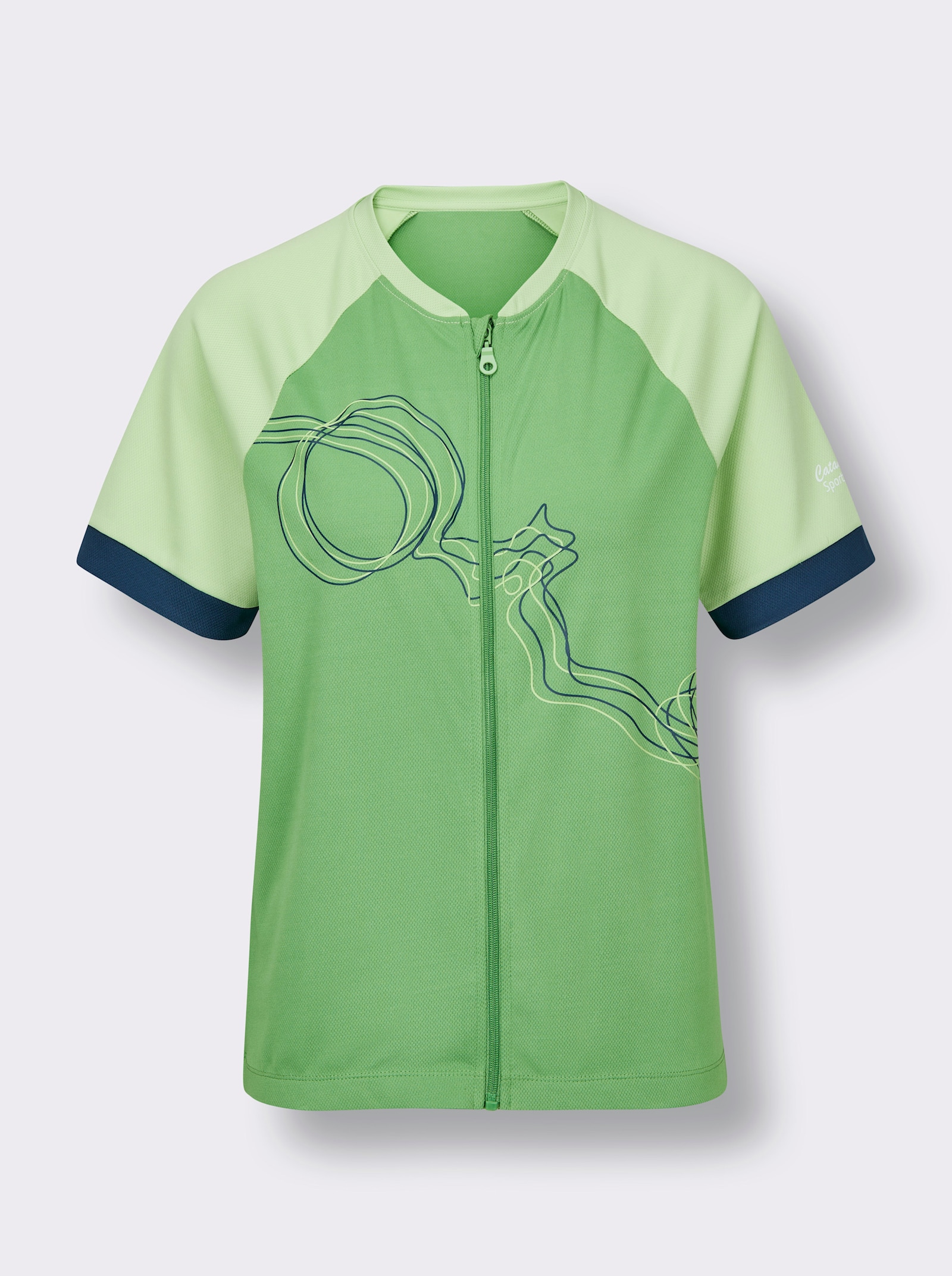 Catamaran Sports Fahrradshirt mit dreiteiliger Tasche hinten - apfel