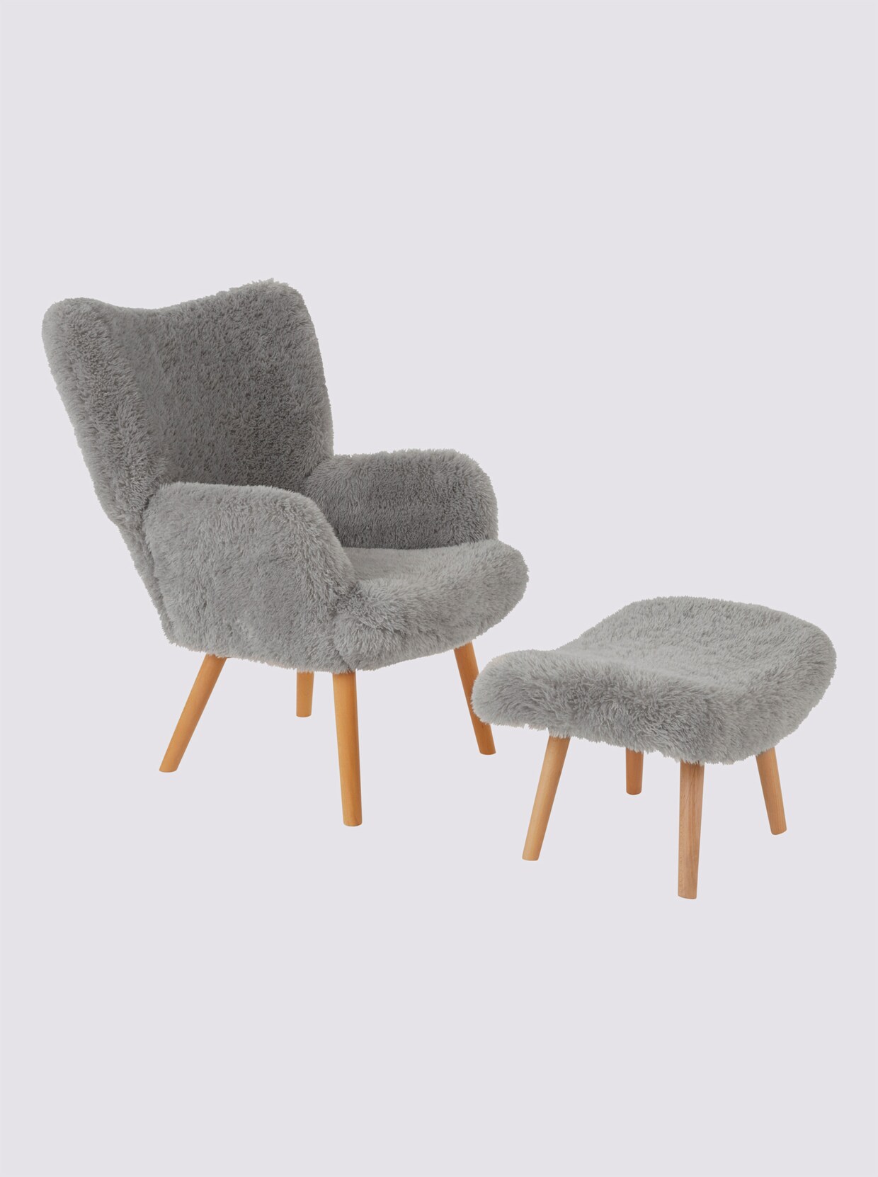 heine home Fauteuil+krukje - grijs