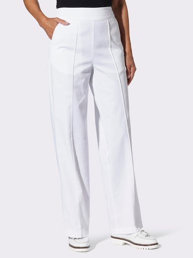 High-waist-Jeans - weiß