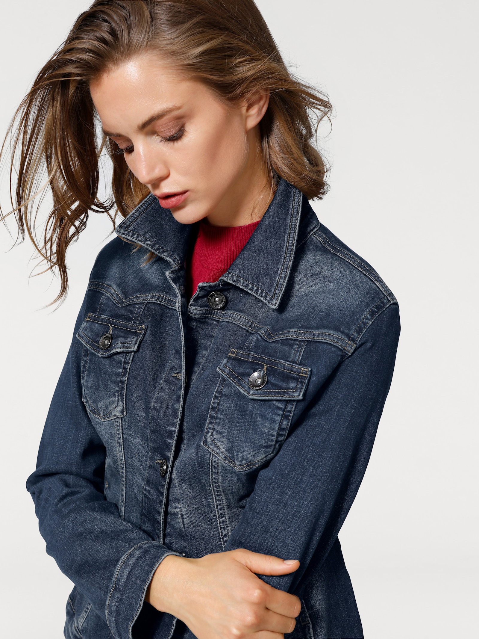 heine Jeansjacke in Used-Waschung - dark used