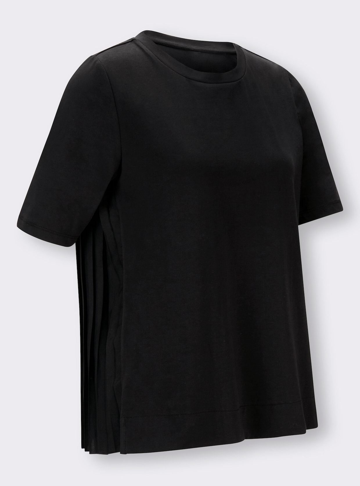 heine T-shirt plissé - noir