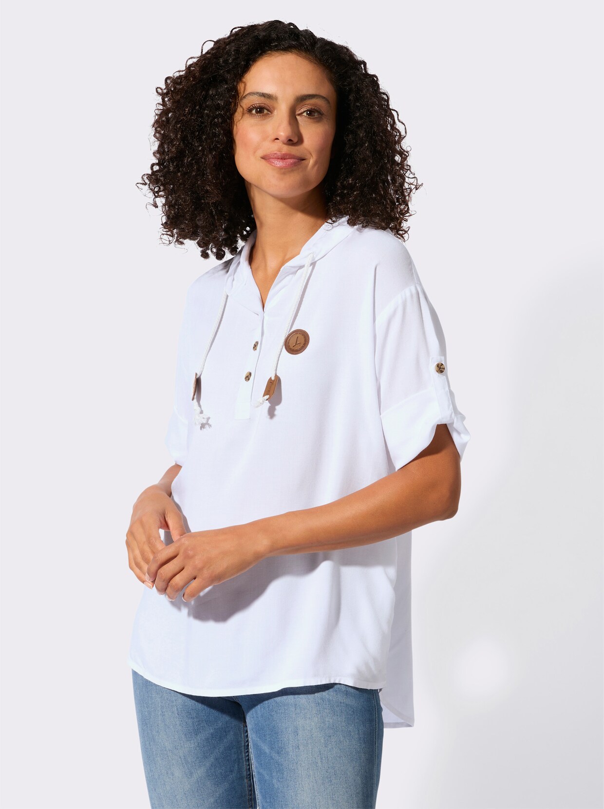 Longbluse - ecru