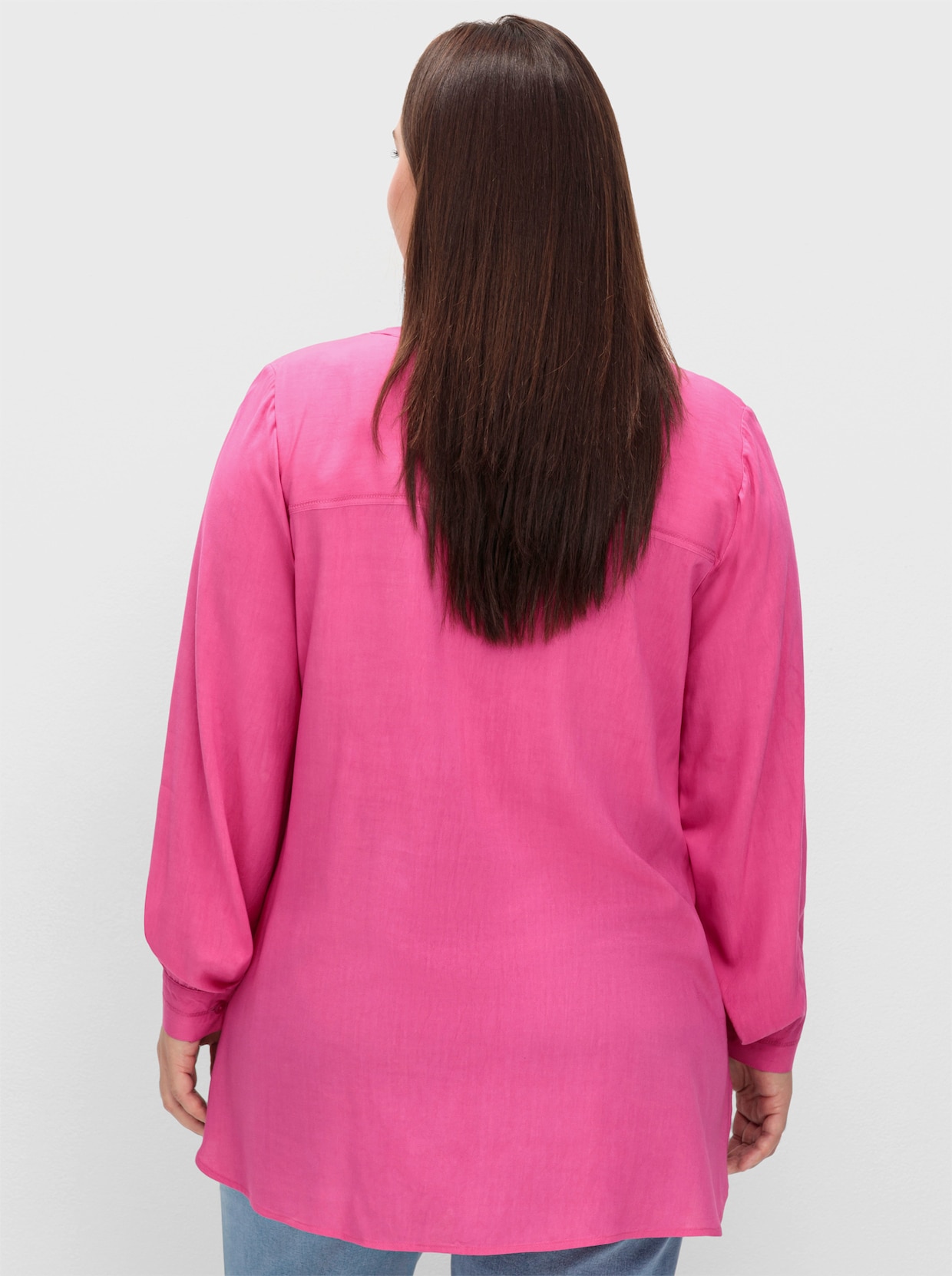 sheego Longline blouse - fuchsia
