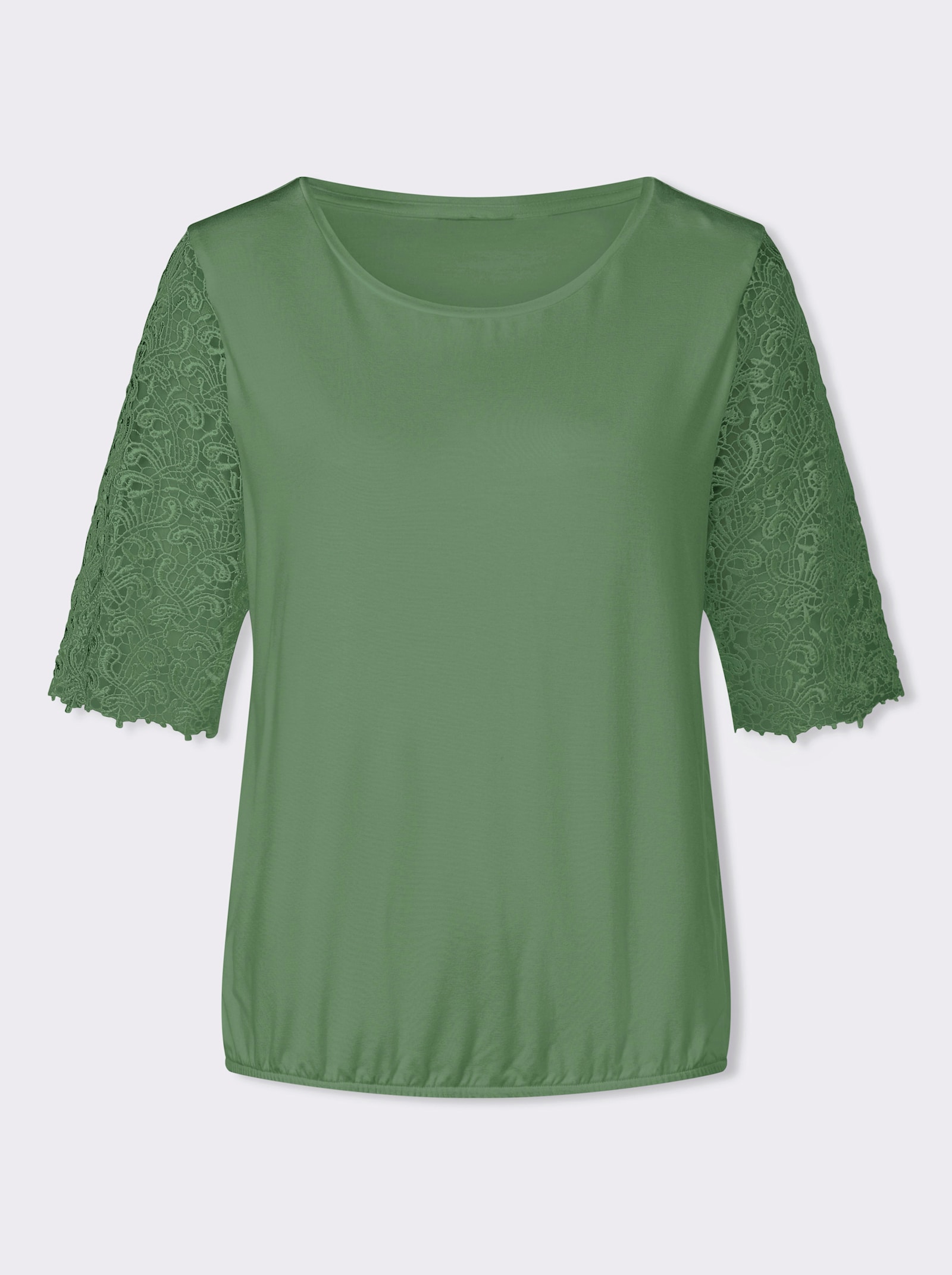 Spitzenshirt mit 95% Viskose - eucalyptus