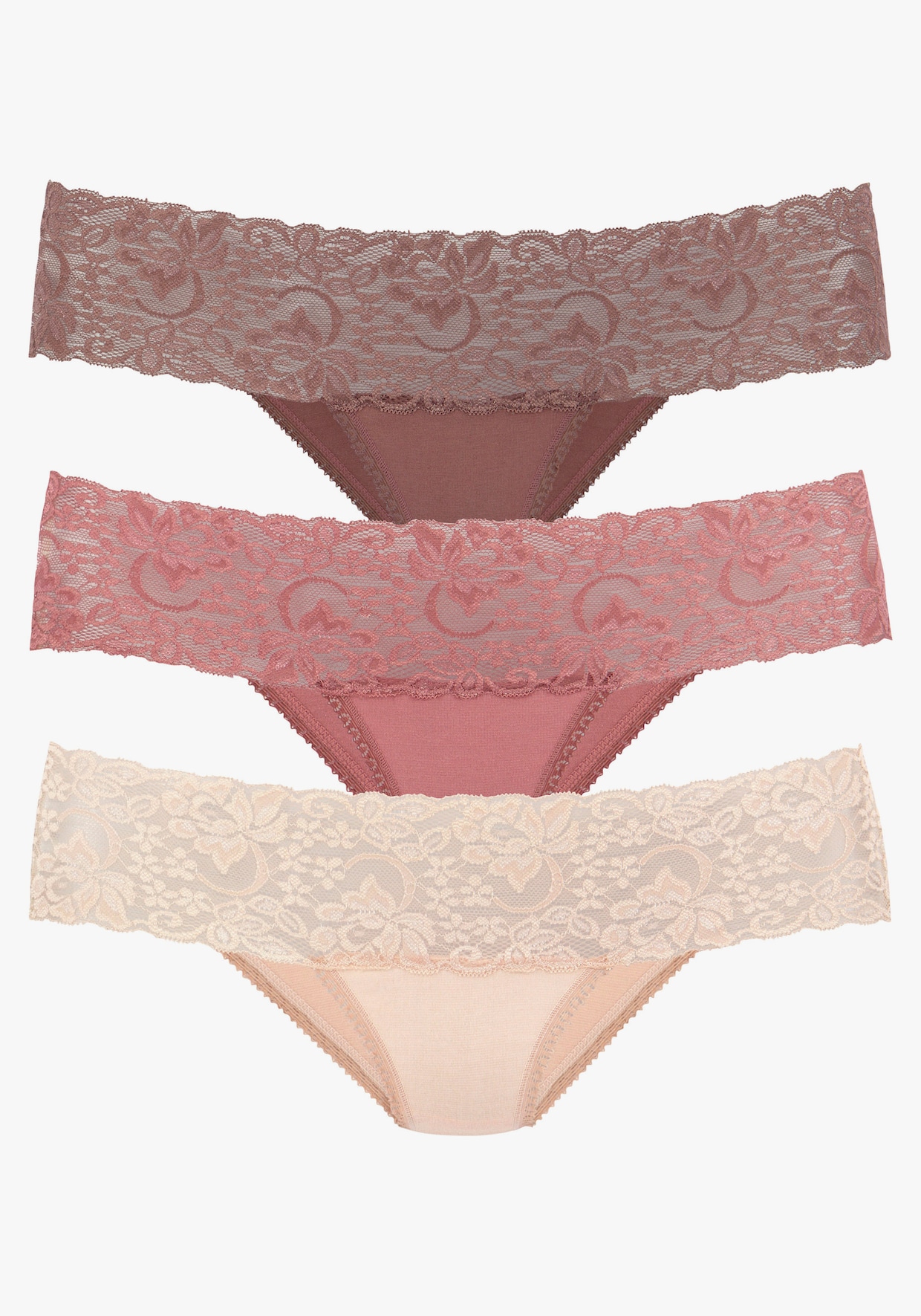 Vivance slip brésilien - rose, mûre, acajou