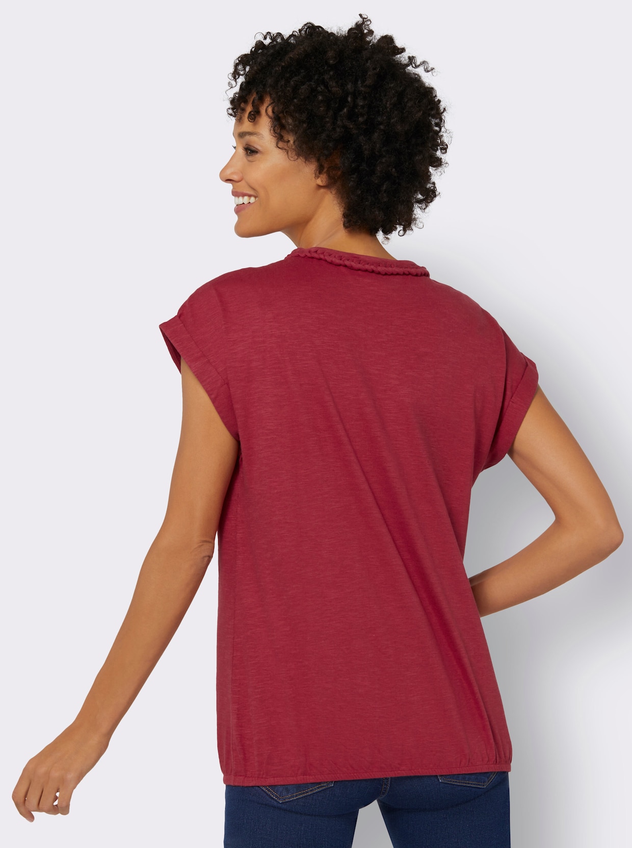 Rundhalsshirt - kirsche