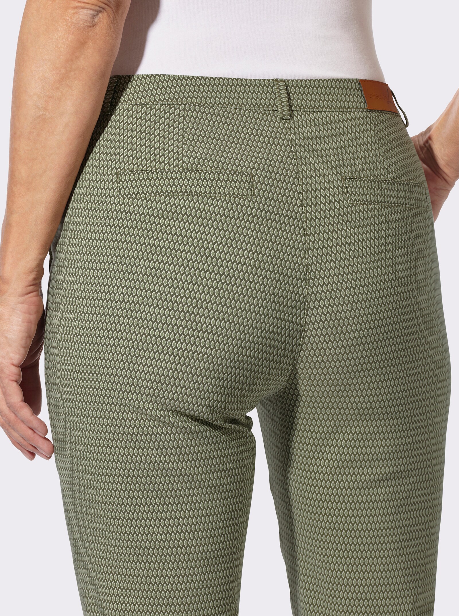 Bengalinhose - khaki-schilf-gemustert