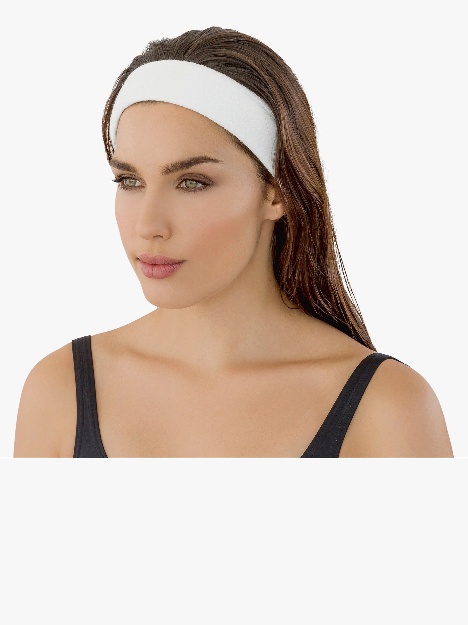 Bade- und Fitnessband - weiss-hellblau