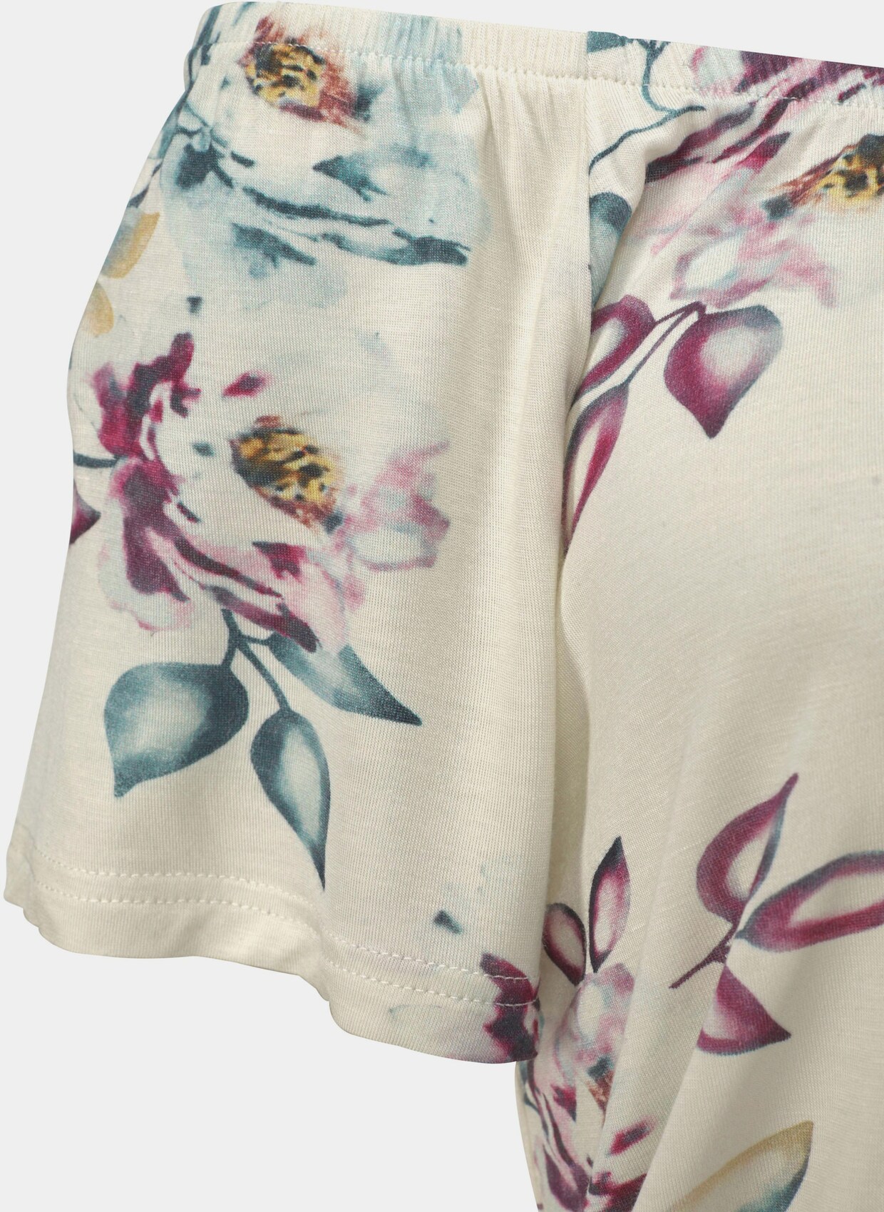 LASCANA Carmenshirt - creme-gemustert, schwarz