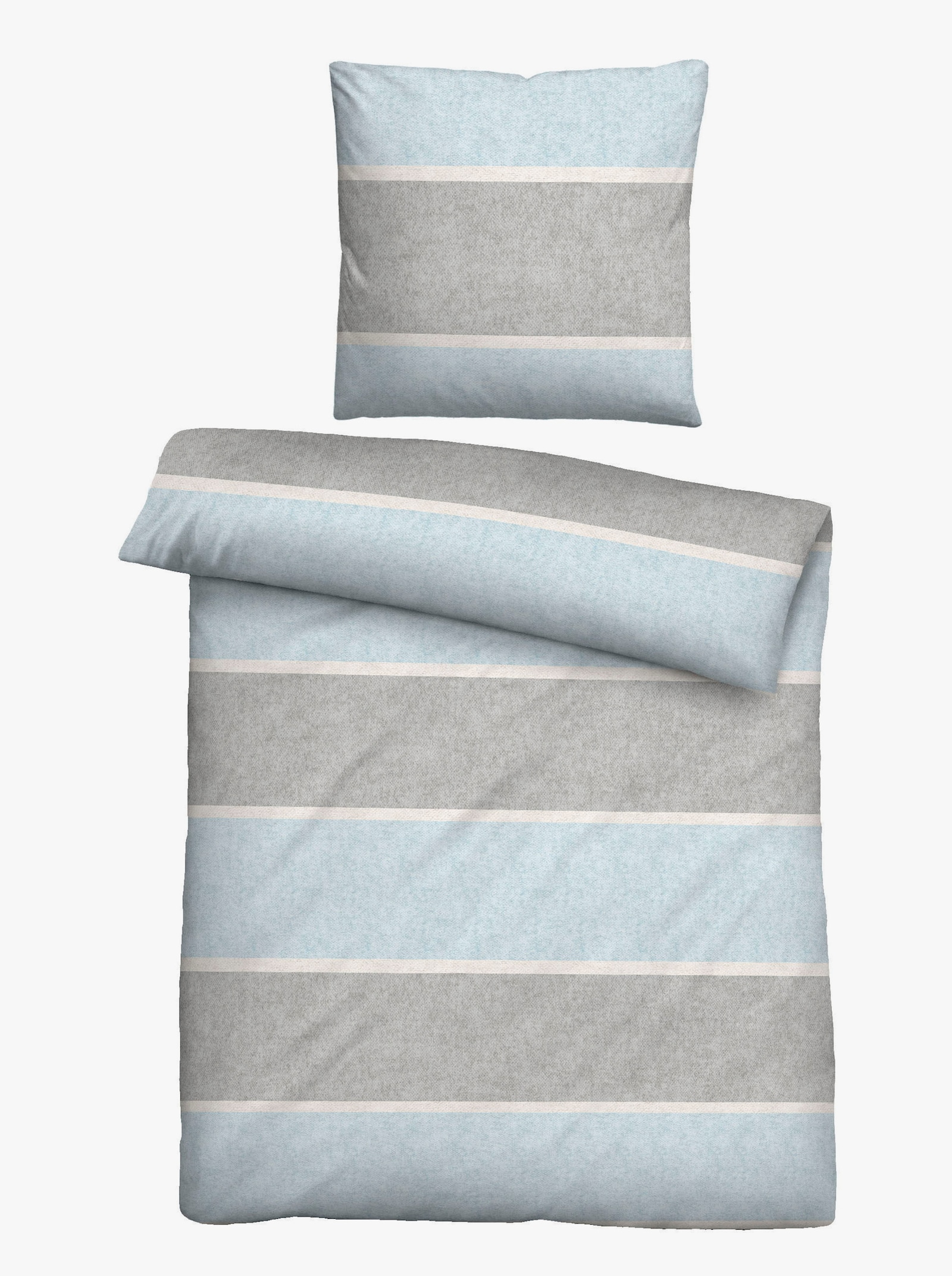 Biberna Bettwäsche - bleu-grau