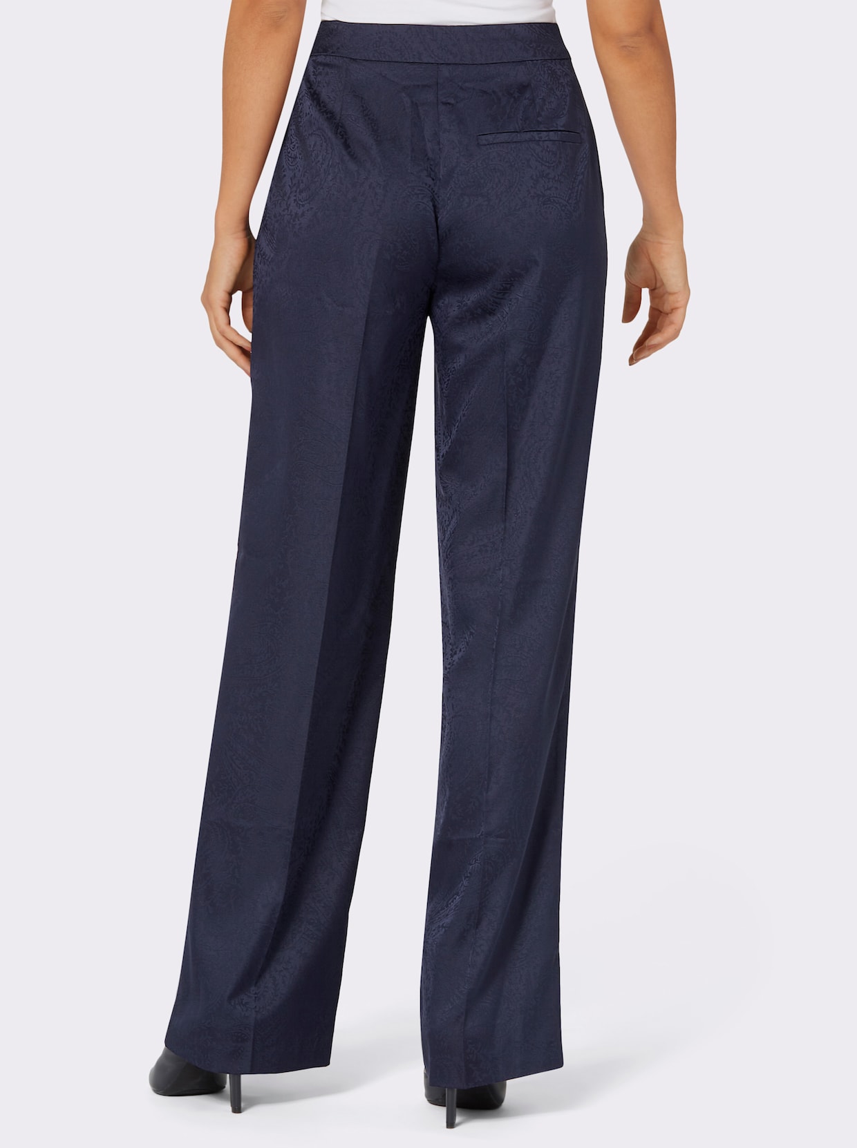Geweven broek - marine gedessineerd