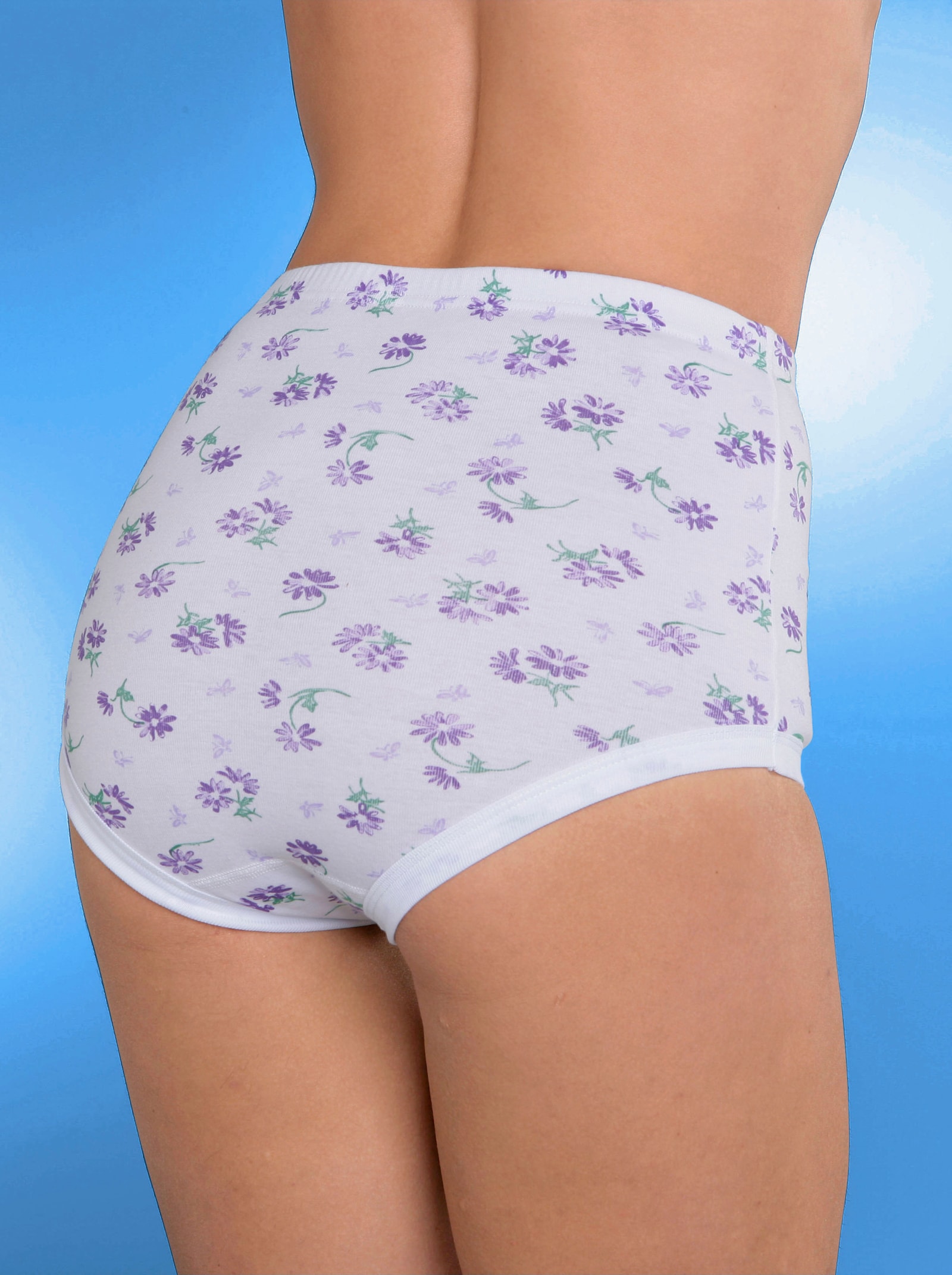 wäschepur Taillenslip mit hoher Leibhöhe - lila-bedruckt