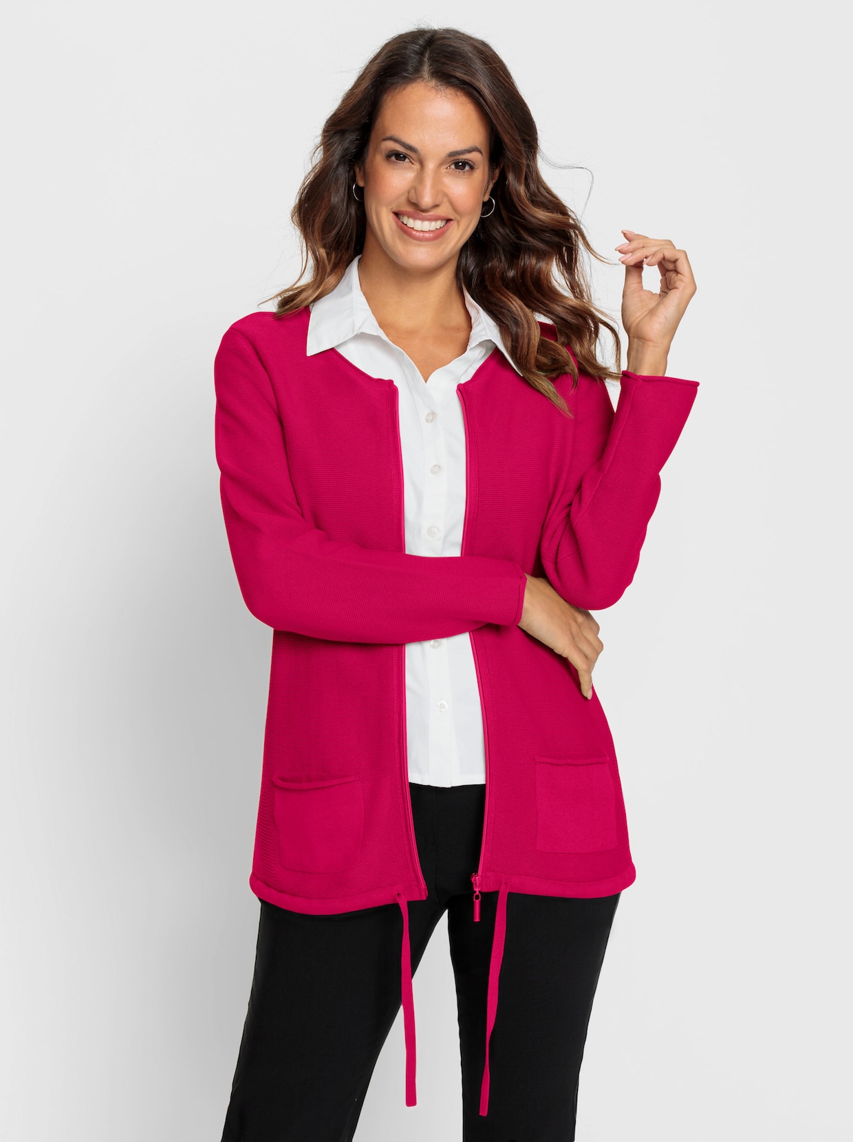 Pletený sveter - ružová