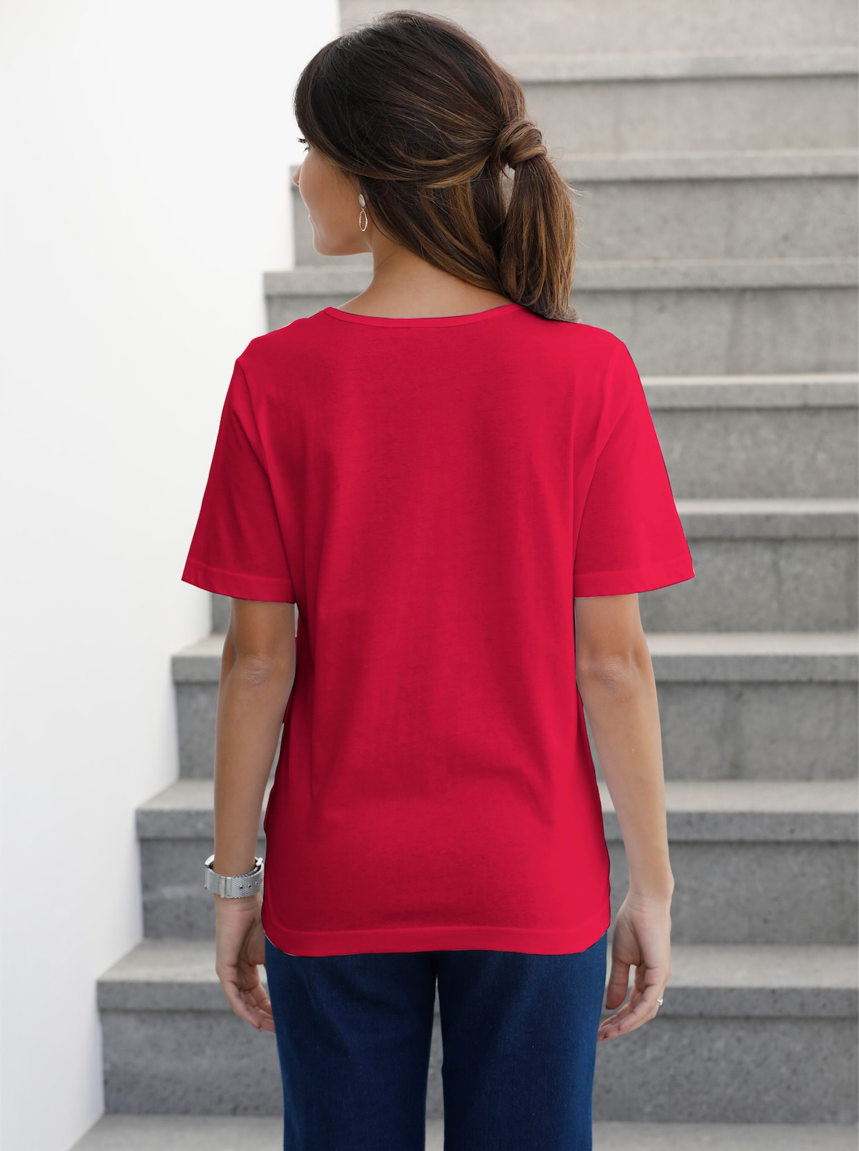 Tričko s krátkymi rukávmi - červená