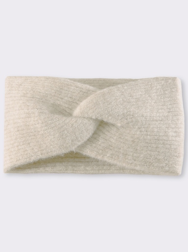 Stirnband mit Knoten - beige