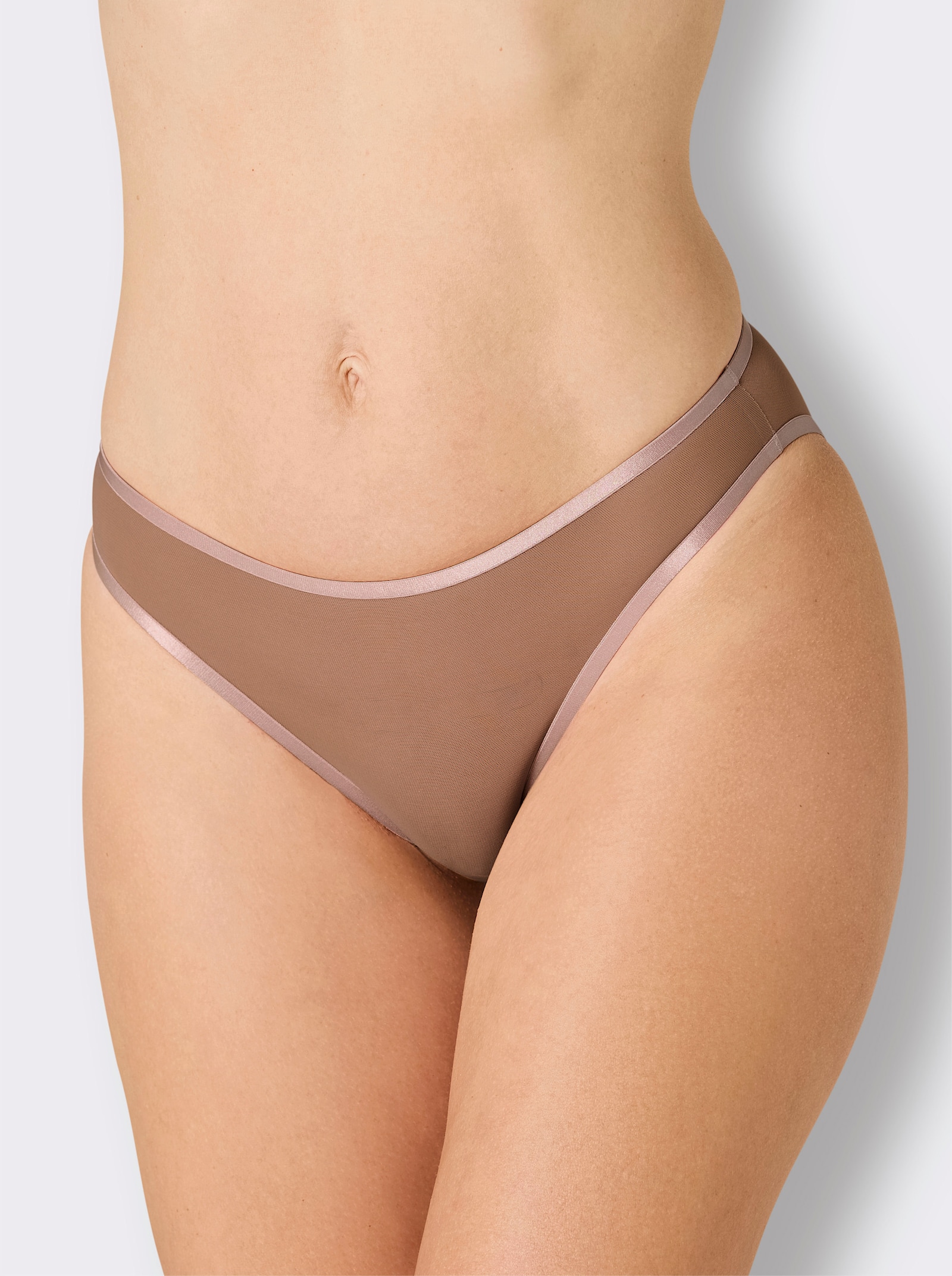 Minislip mit flachen Nähten - camel