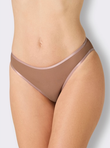 Minislip mit flachen Nähten - camel