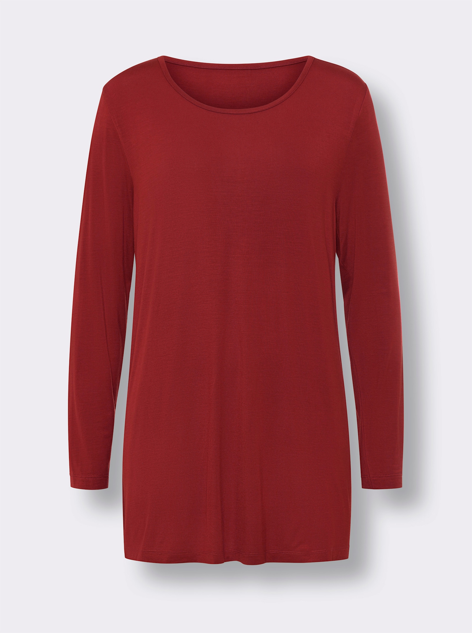 Longshirt in A-Form - kirsche