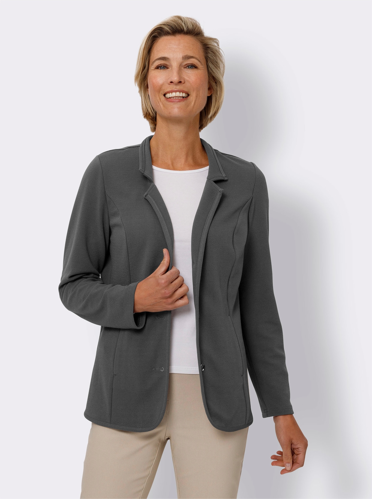 Jersey blazer - antraciet