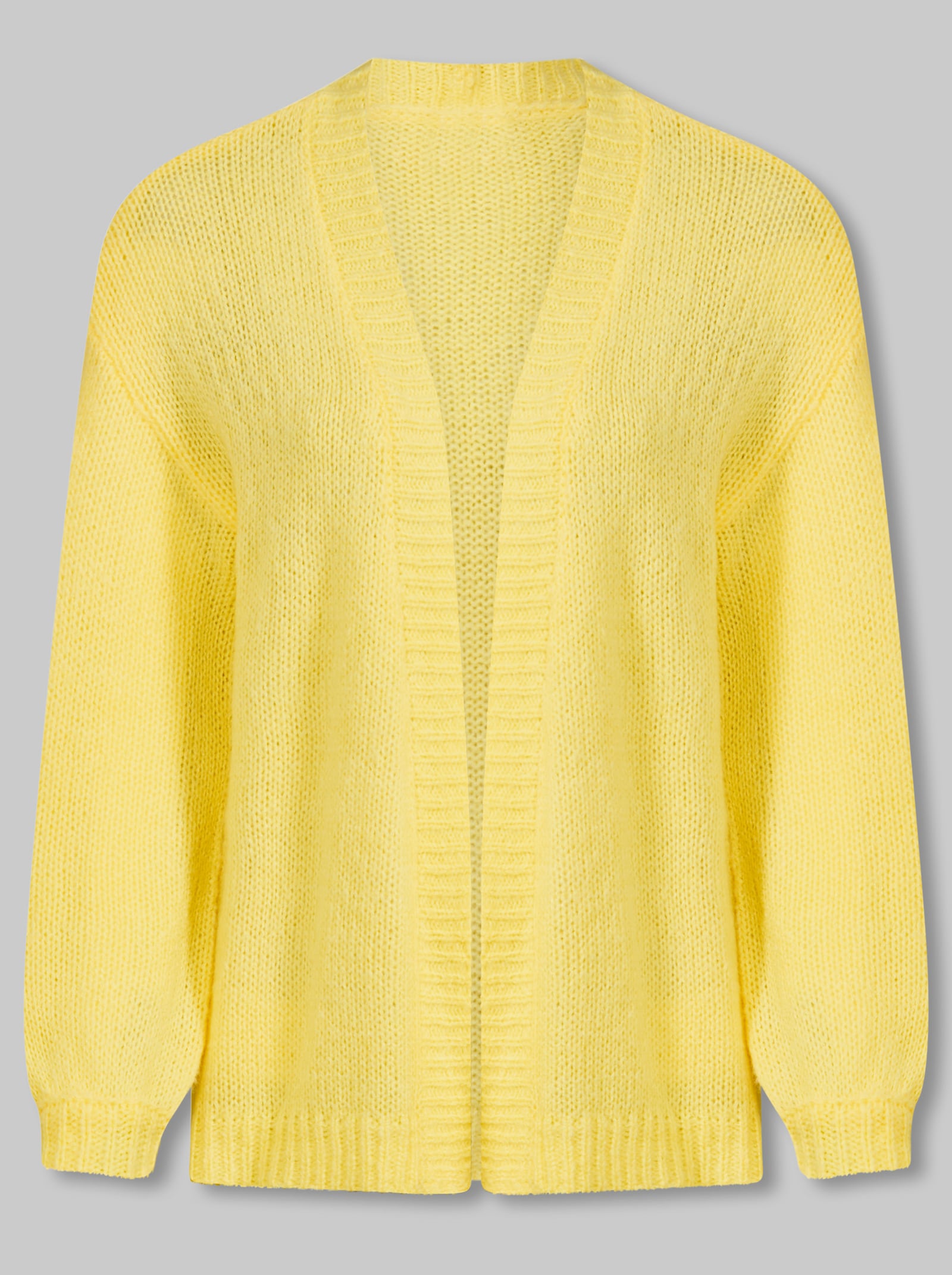 heine Strickjacke aus Flauschgarn - zitrone