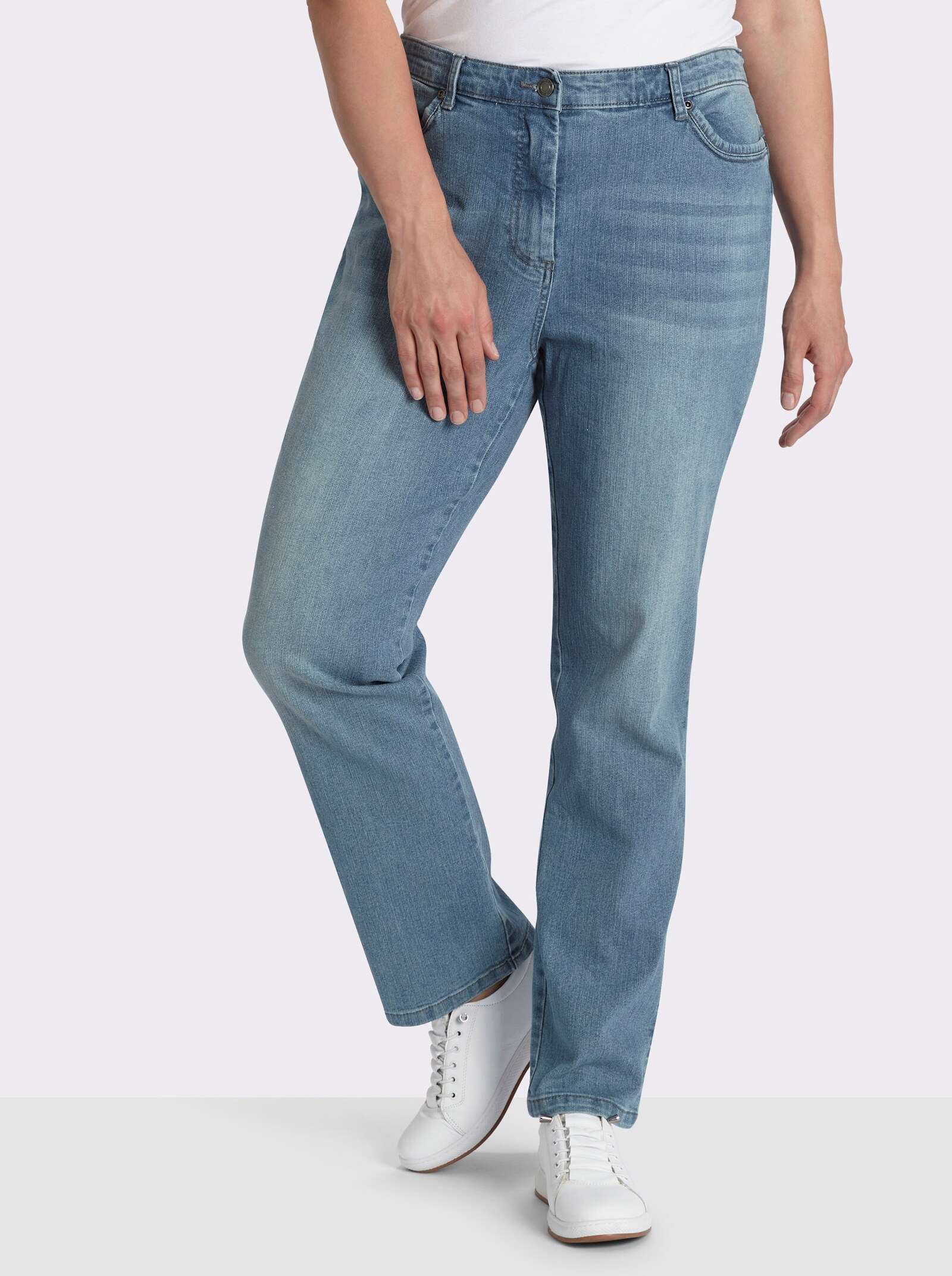 5-Pocket-Jeans mit Hell-Dunkel-Effekt - blue-bleached
