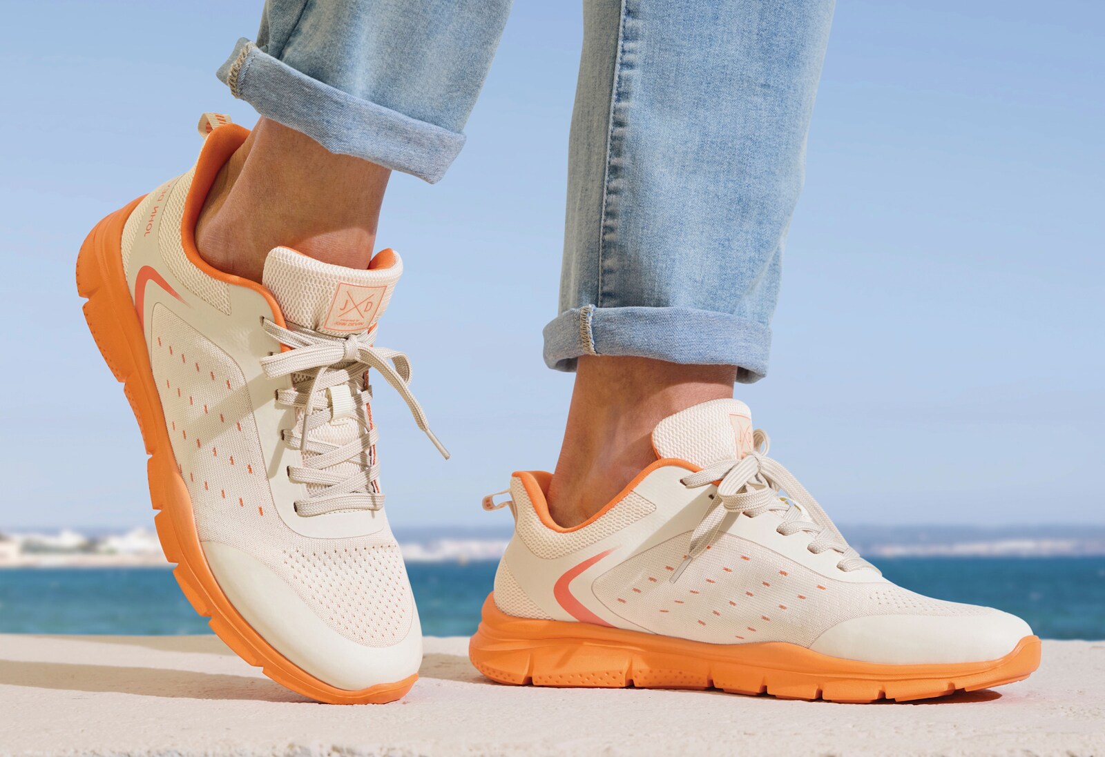 John Devin Sneaker - beige/orange