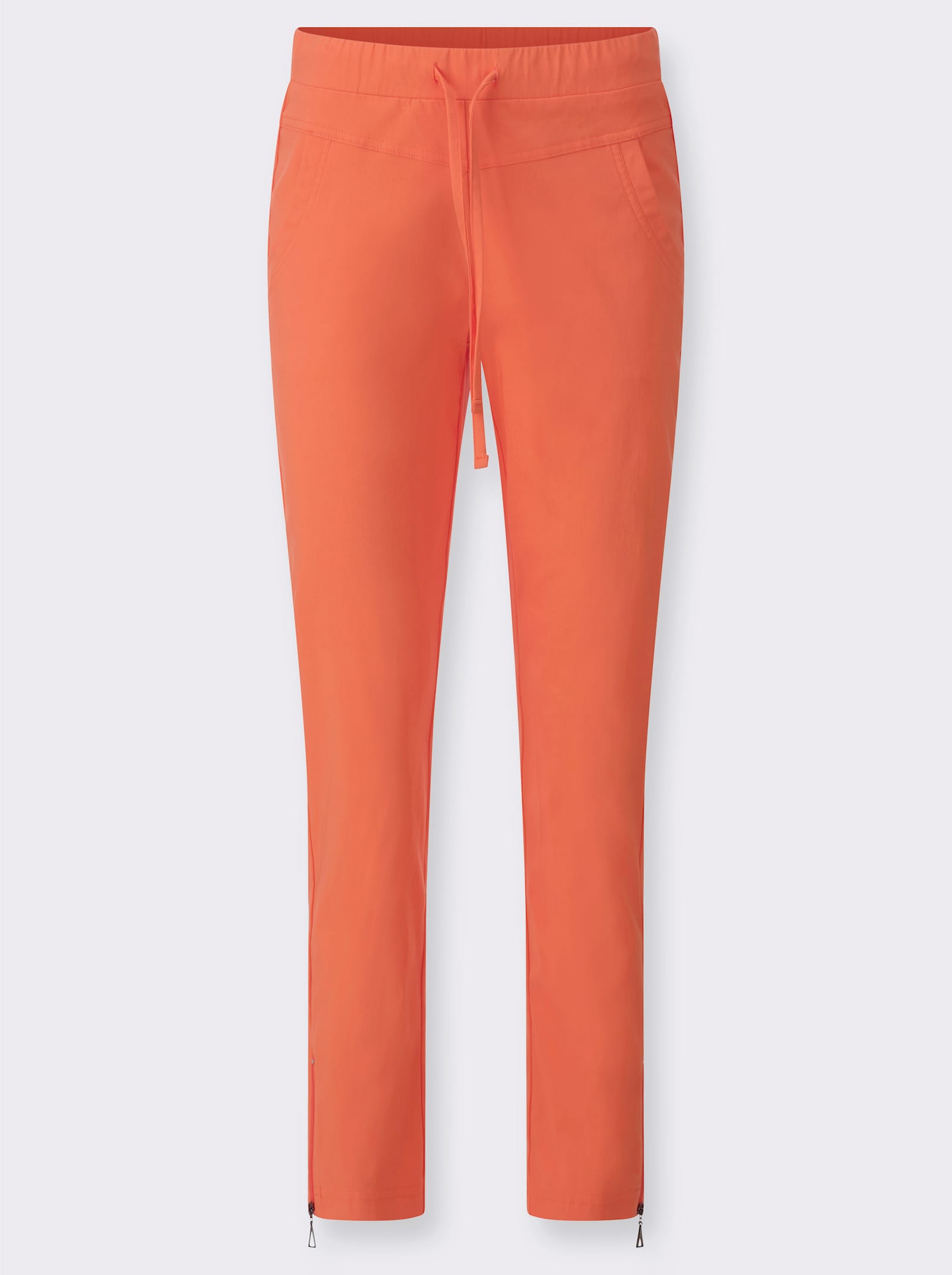 Bengalinhose mit Reißverschluss am Bein - orange