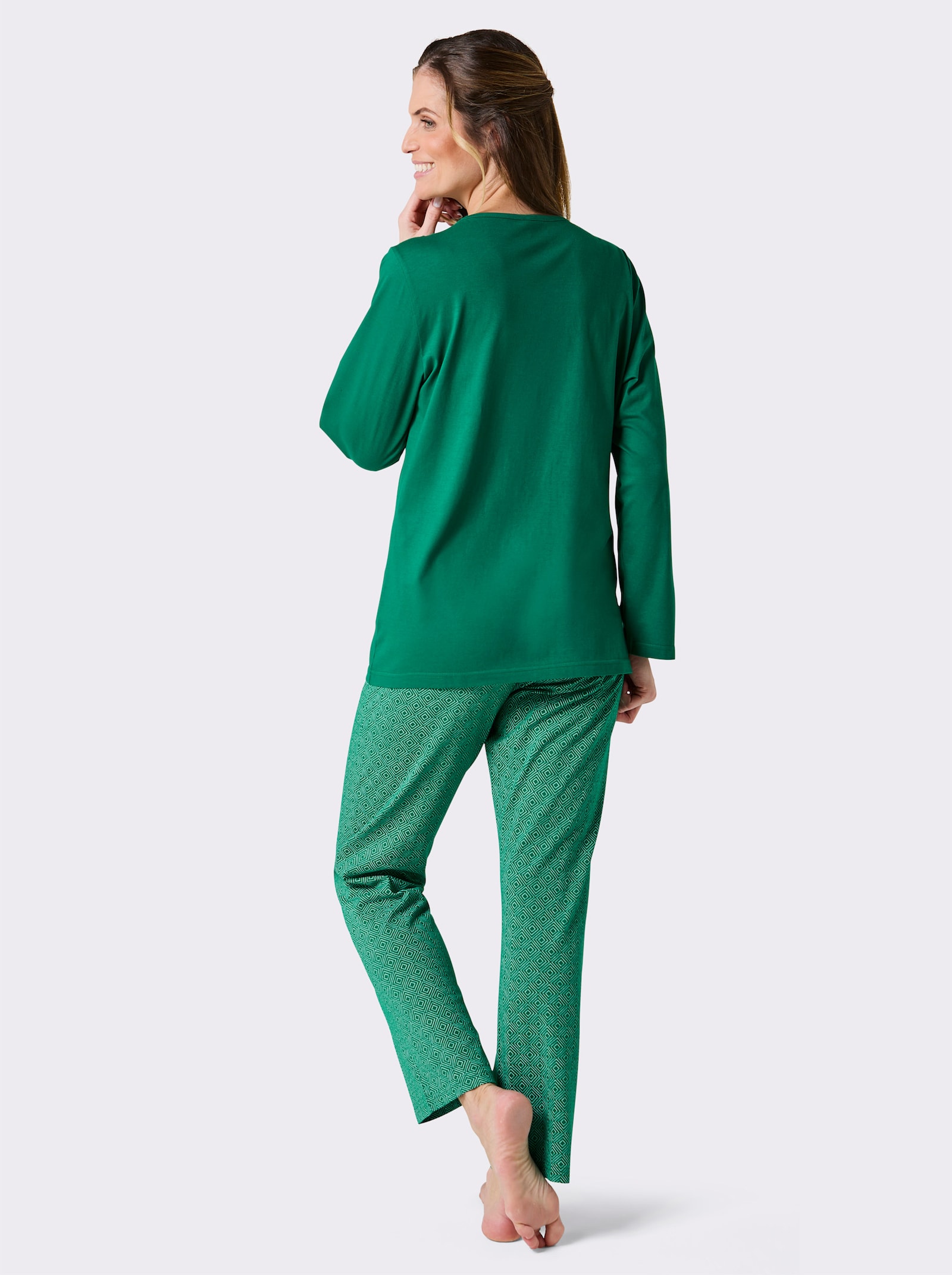 Comtessa Pyjama's - groen + lichtgrijs