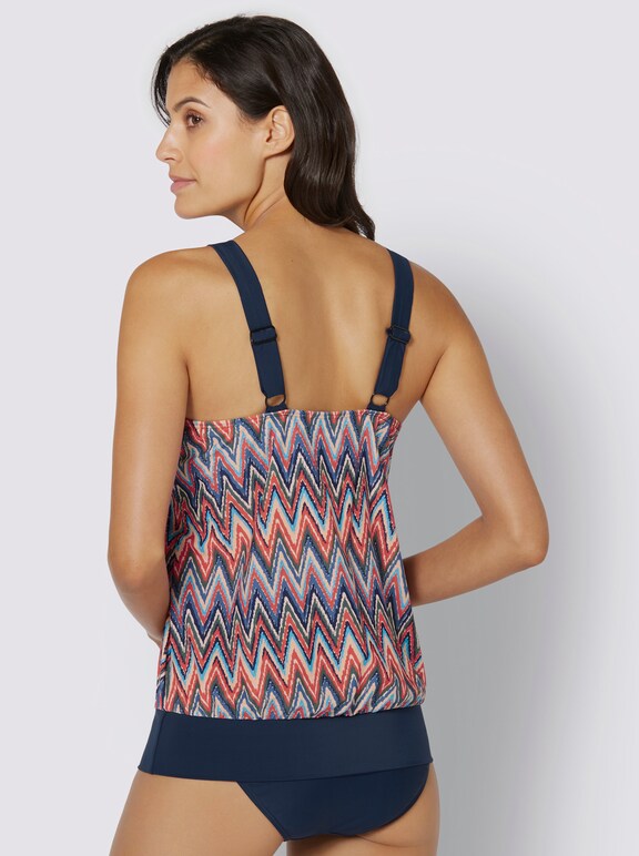 feel good TankiniOberteil in marinebuntbedruckt heine