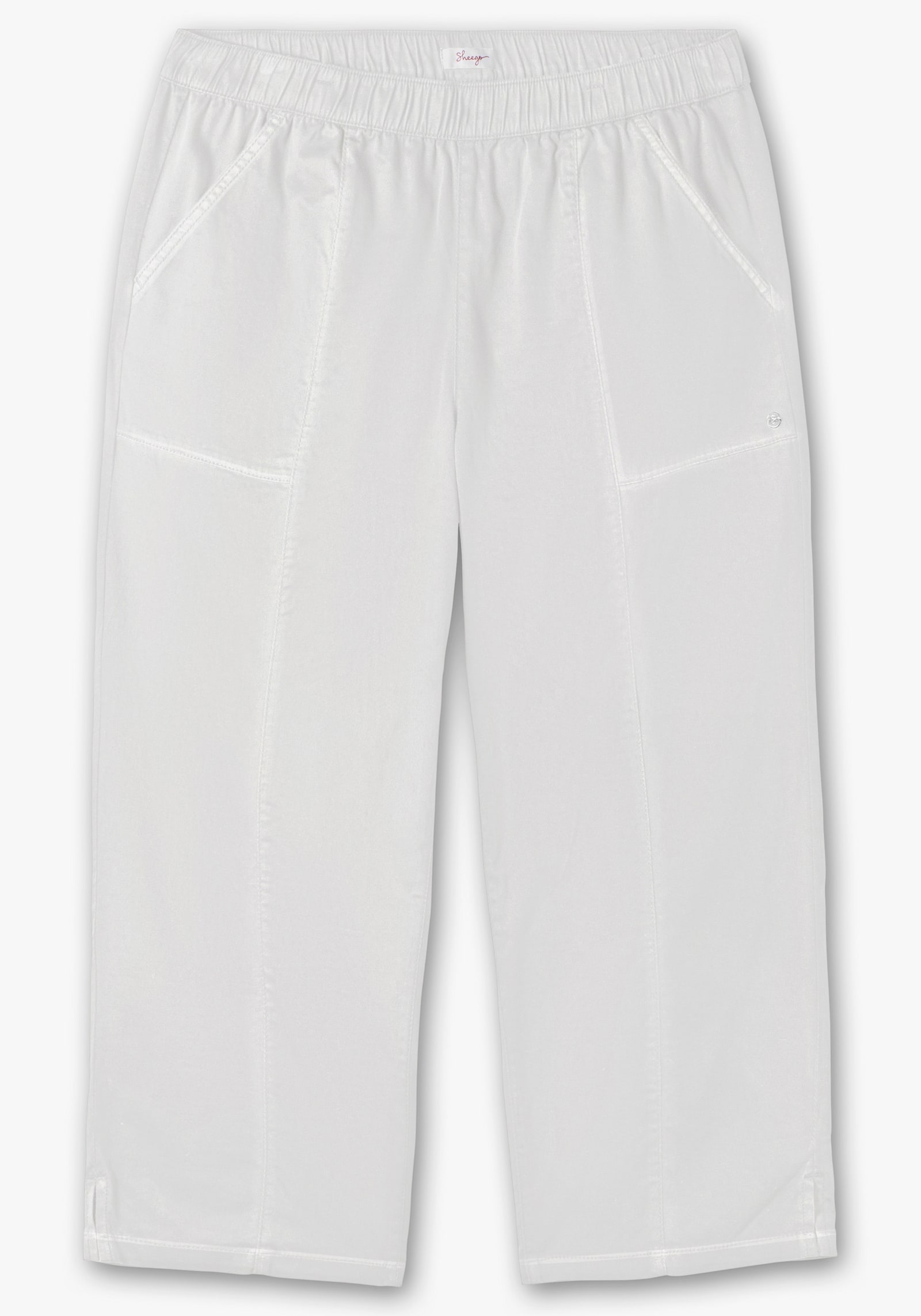 sheego 7/8-Hose in weiter Form - weiss