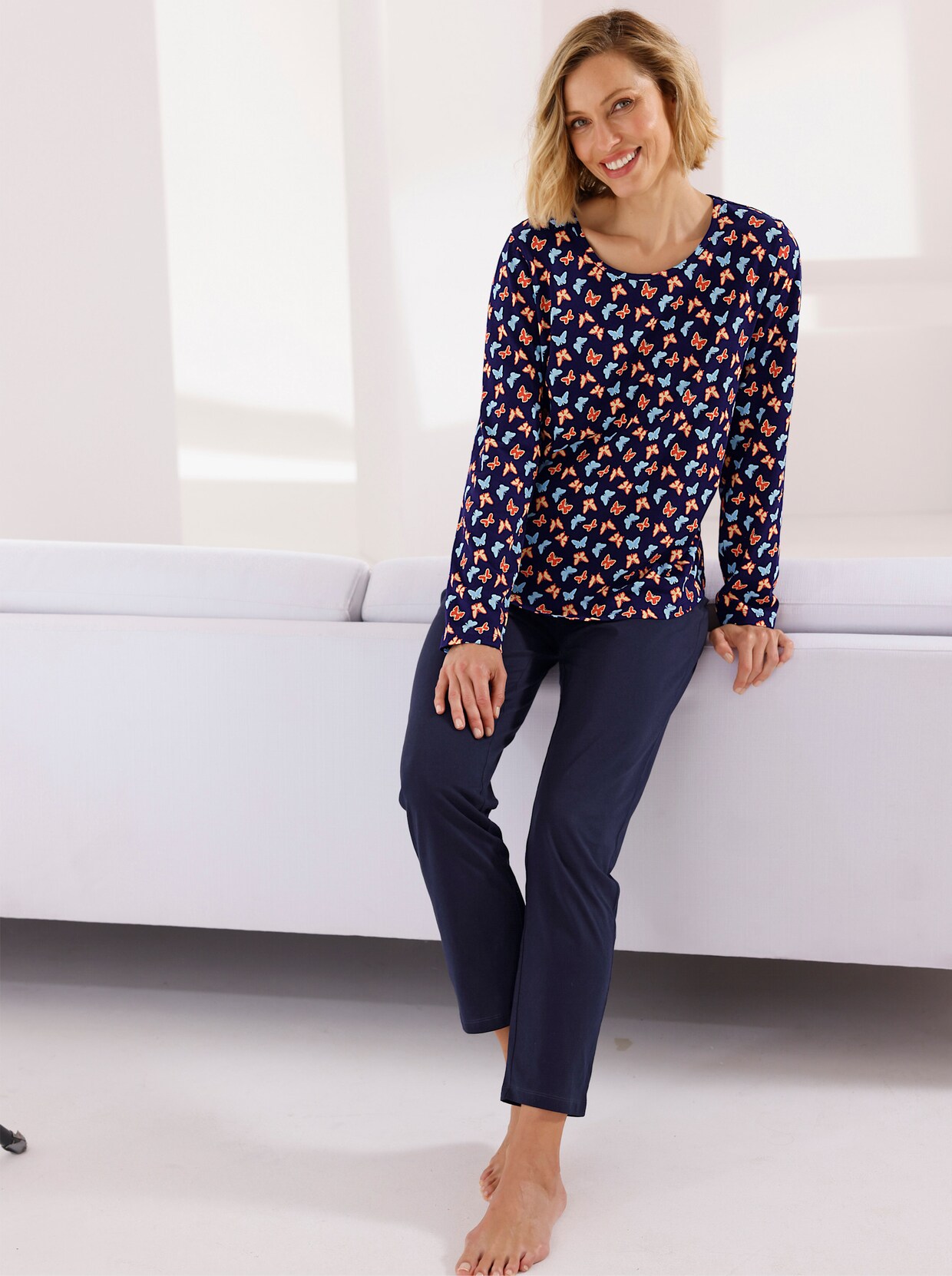 wäschepur Pyjama's - aqua + marine bedrukt