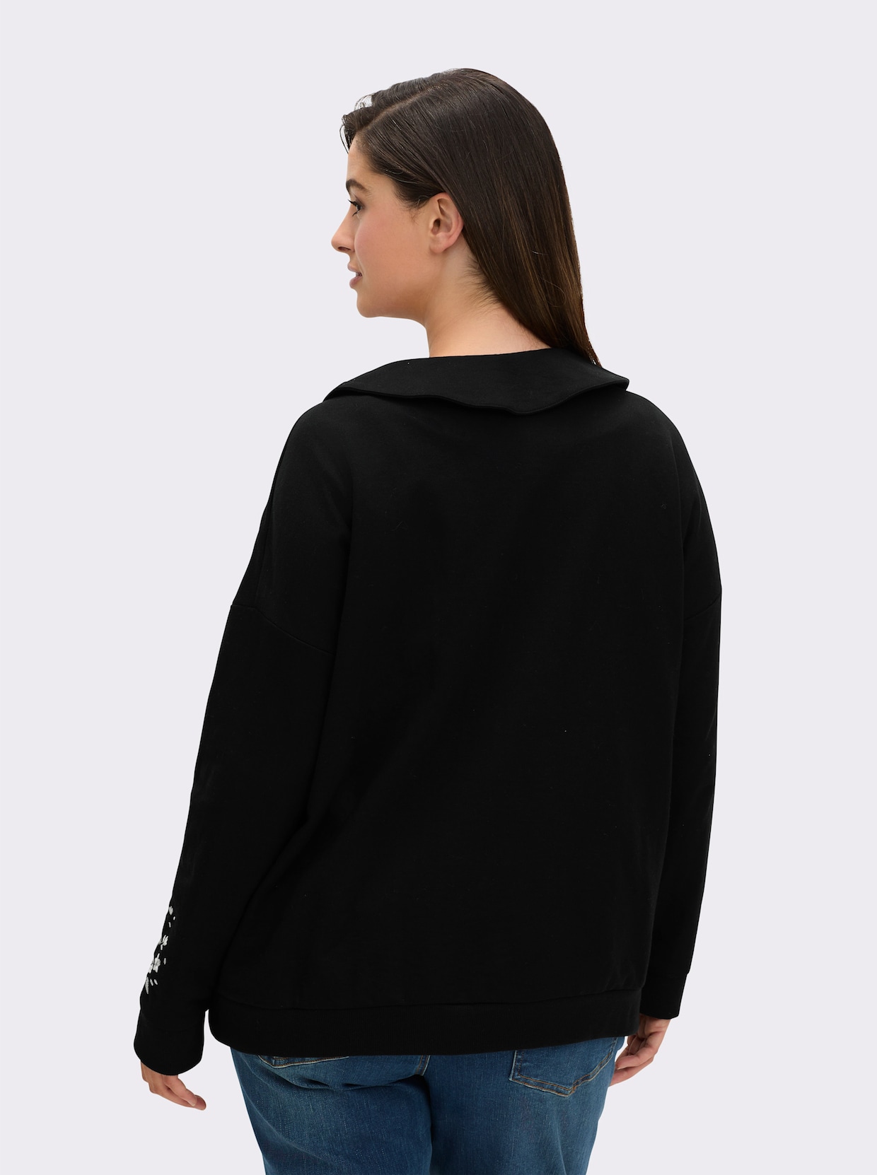 sheego Sweatjacke - schwarz