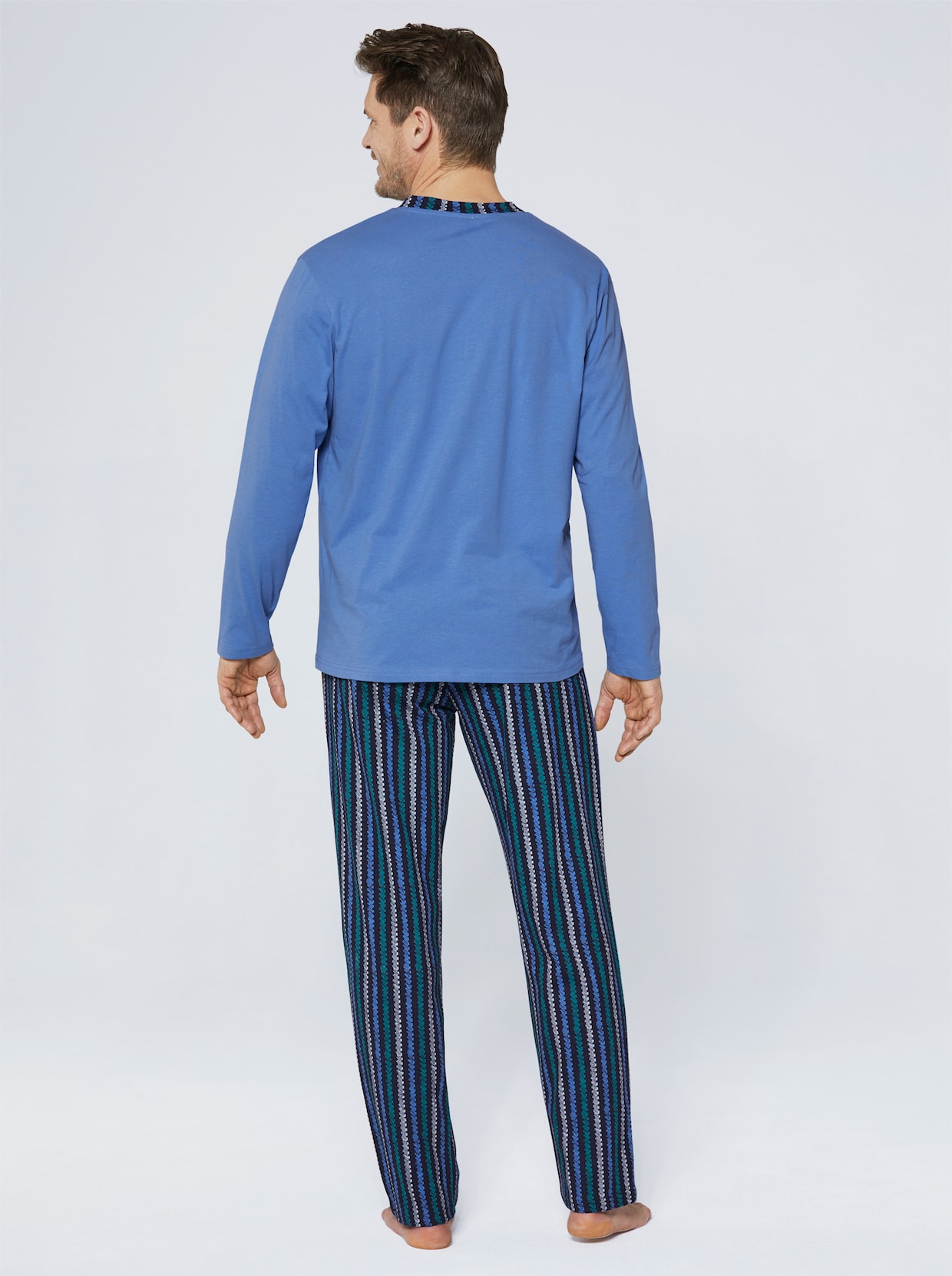 wäschepur men Pyjama's - blauw + marine